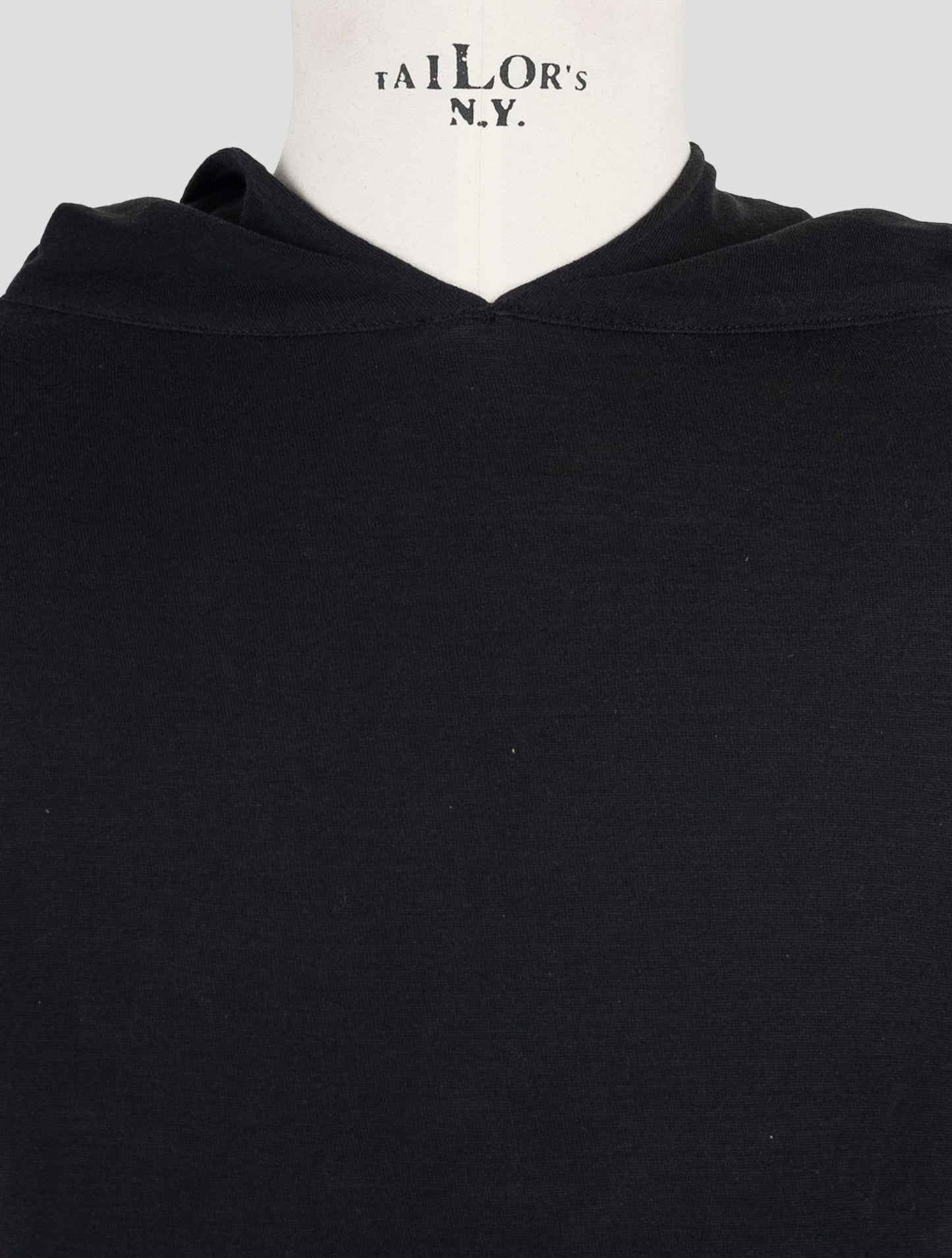 Kiton Black Cotton Sweater Hoodie