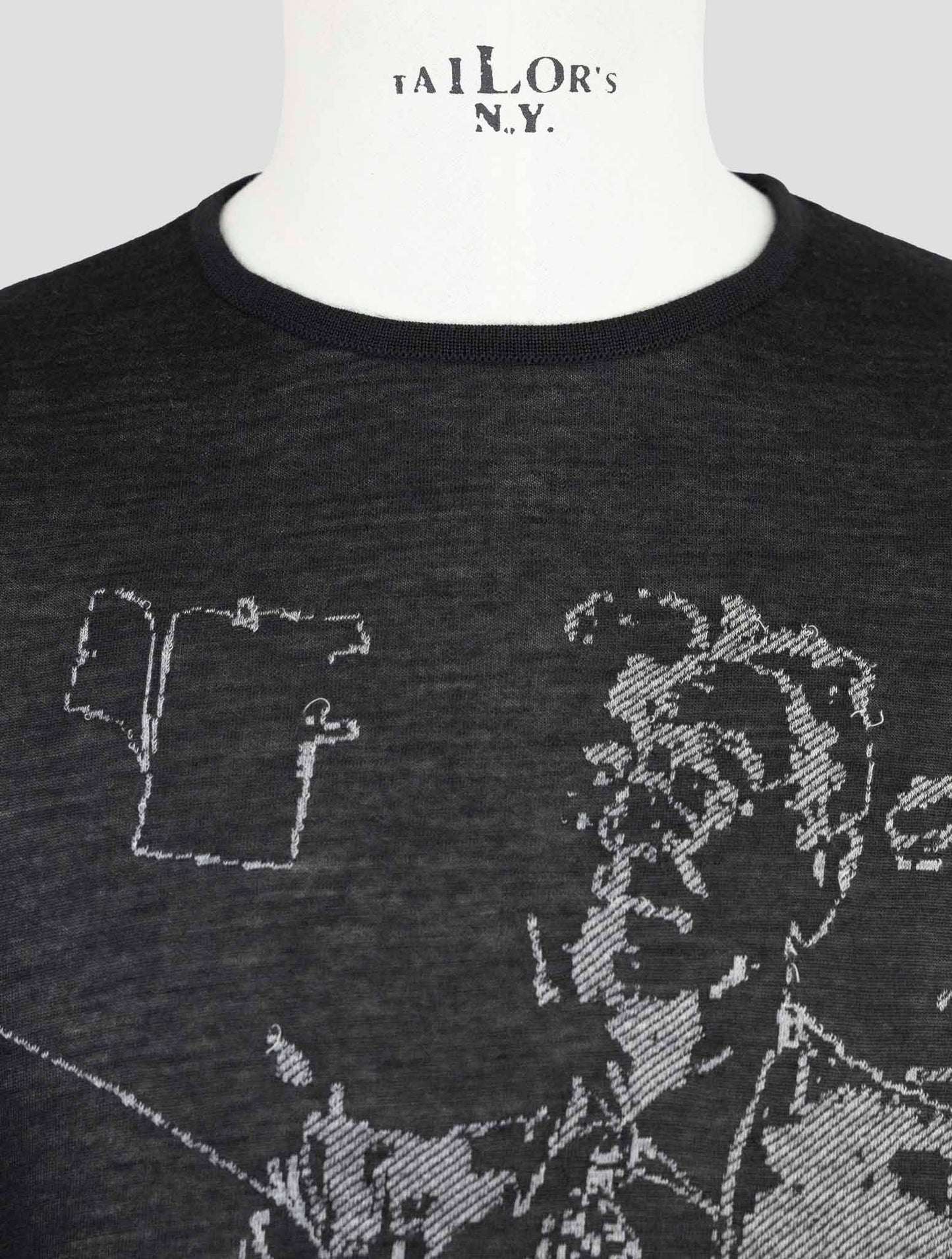 Kiton Knt Black Cashmere Silk Cotton Sweater Crewneck