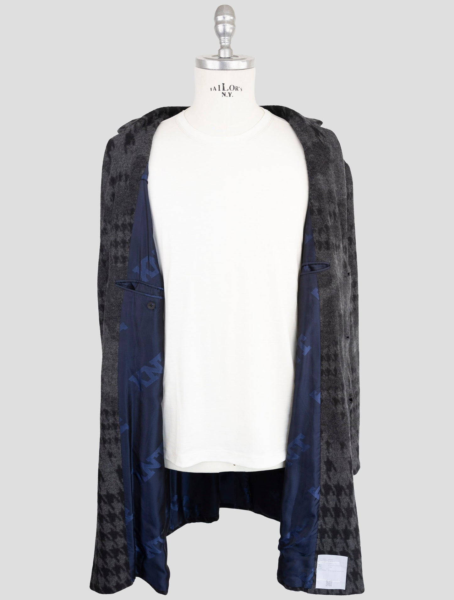 Kiton Knt Dark Gray Cashmere Pa Overcoat