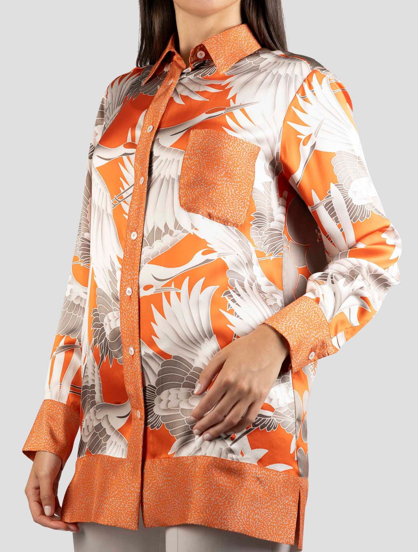 Kiton Multicolor Silk Shirt