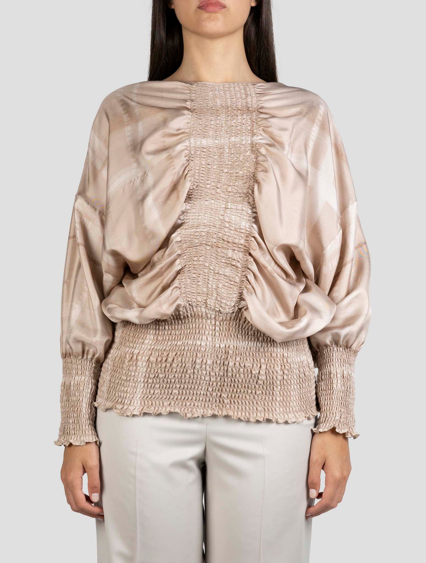 Kiton Beige Silk Shirt
