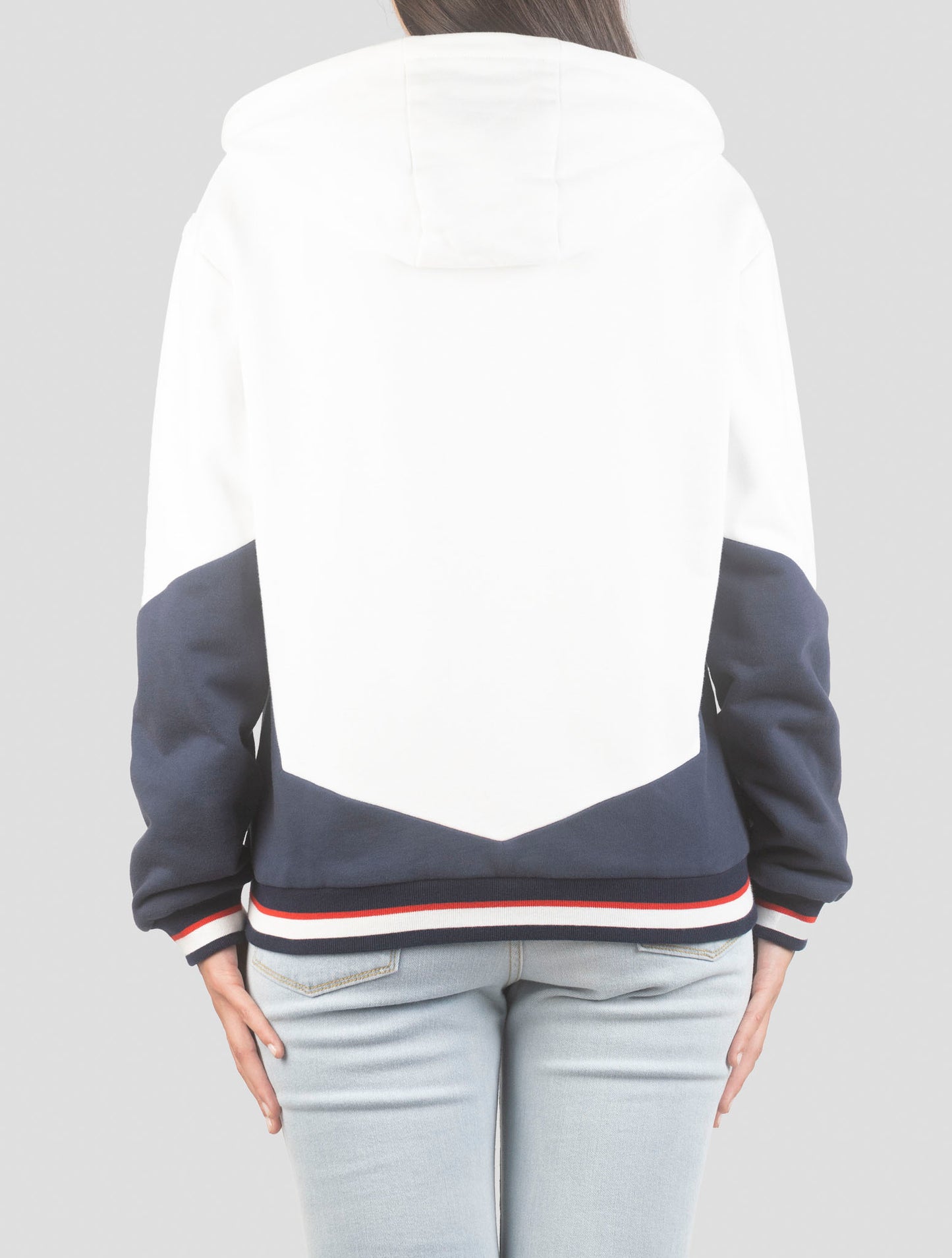 Kiton White Blue Cotton Sweater