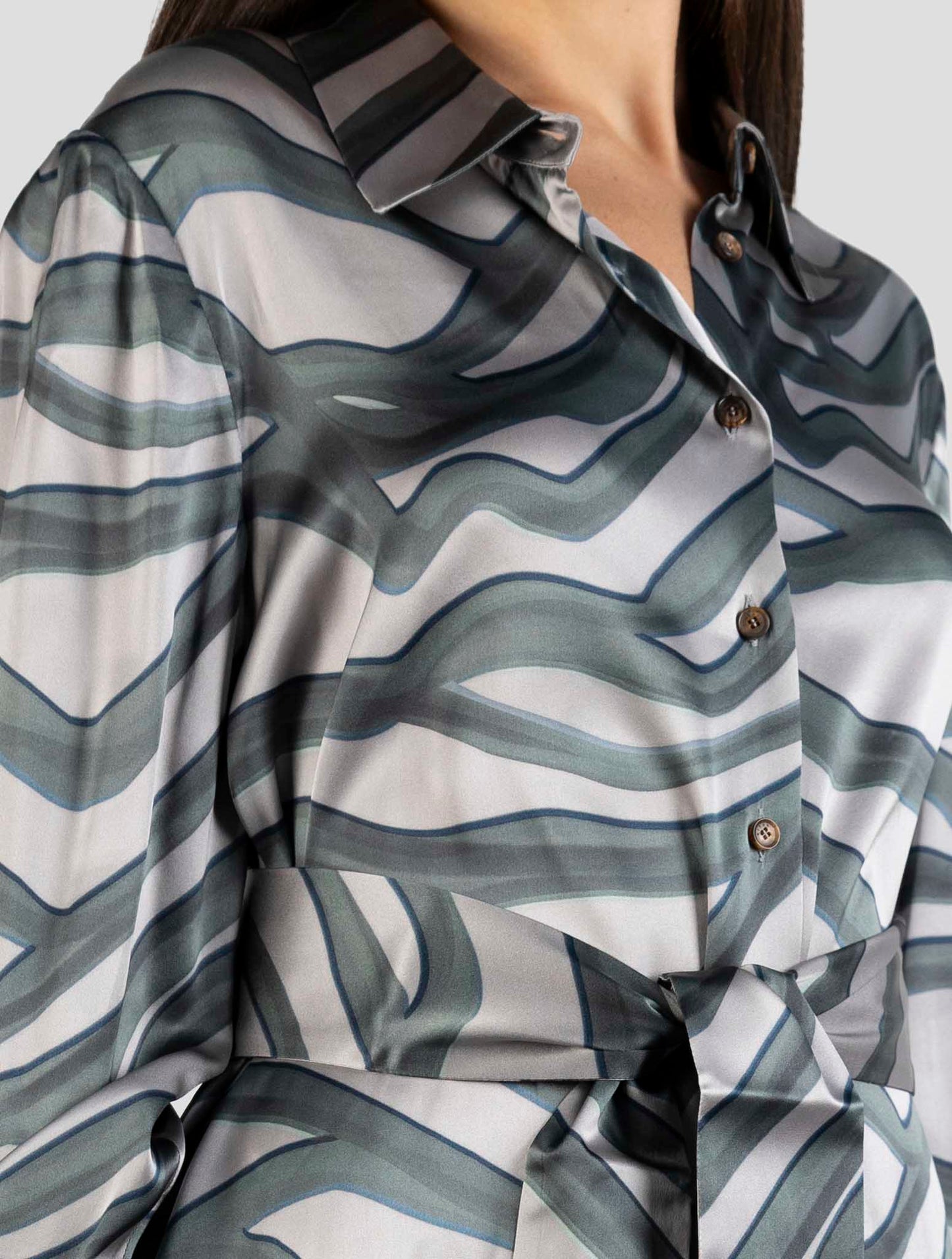 Kiton Green Silk Dress