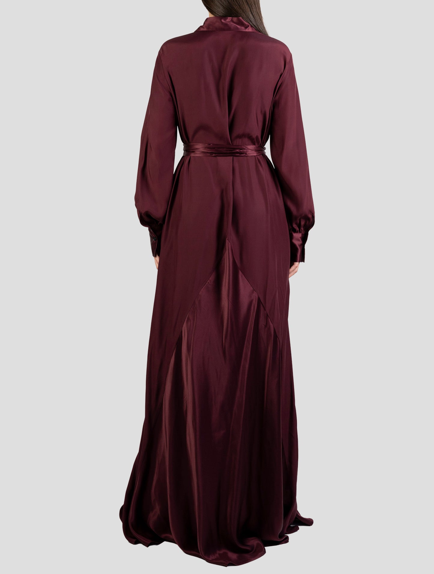 Kiton Burgundy Silk Dress