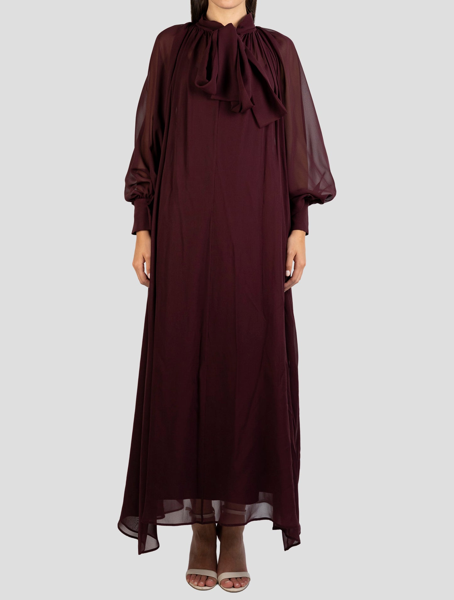 Kiton Burgundy Silk Dress