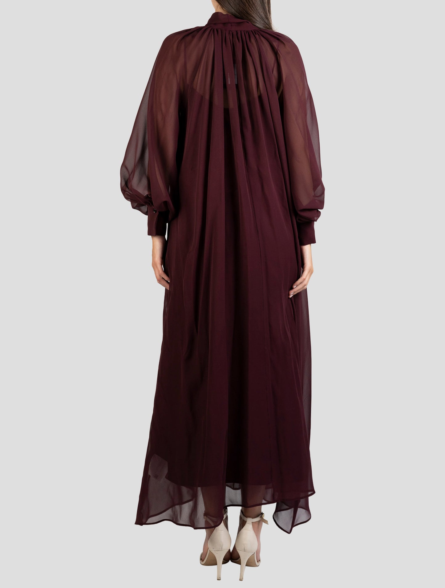 Kiton Burgundy Silk Dress