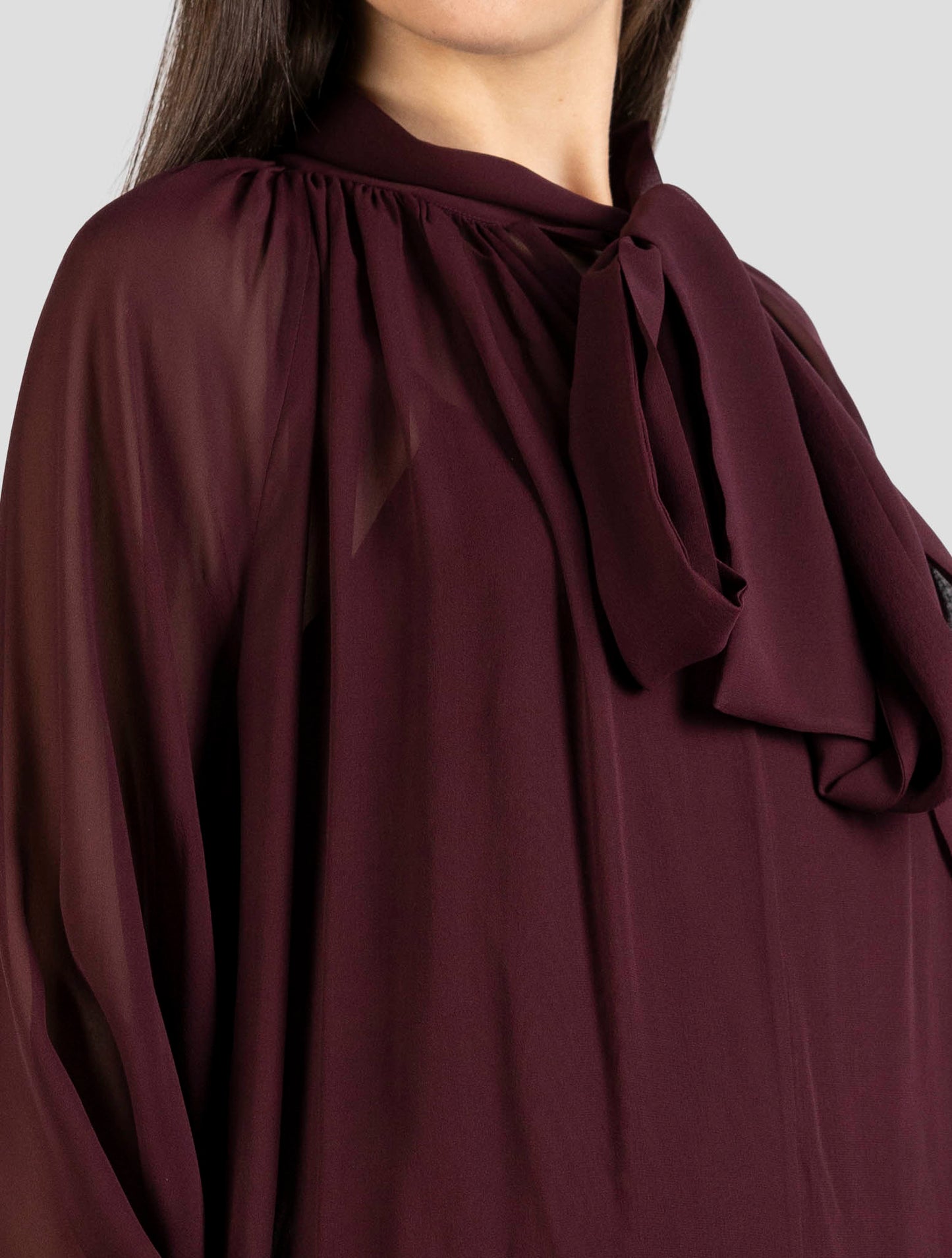 Kiton Burgundy Silk Dress