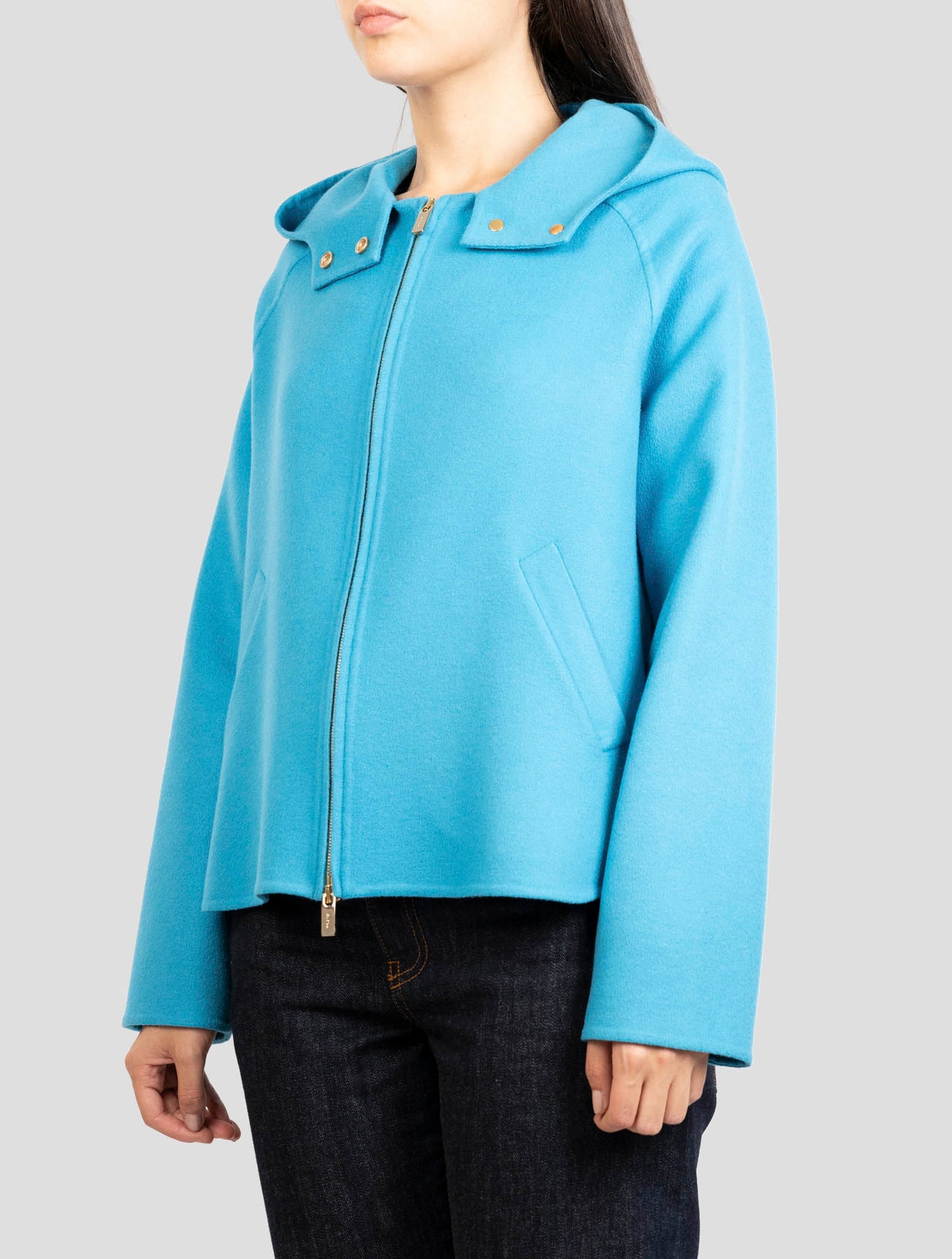Kiton Light Blue Cashmere Coat