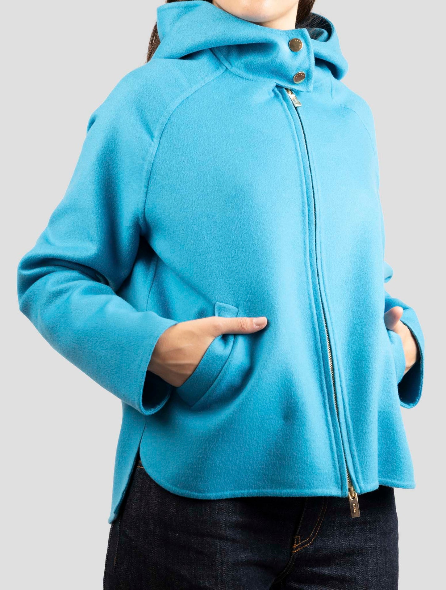 Kiton Light Blue Cashmere Coat