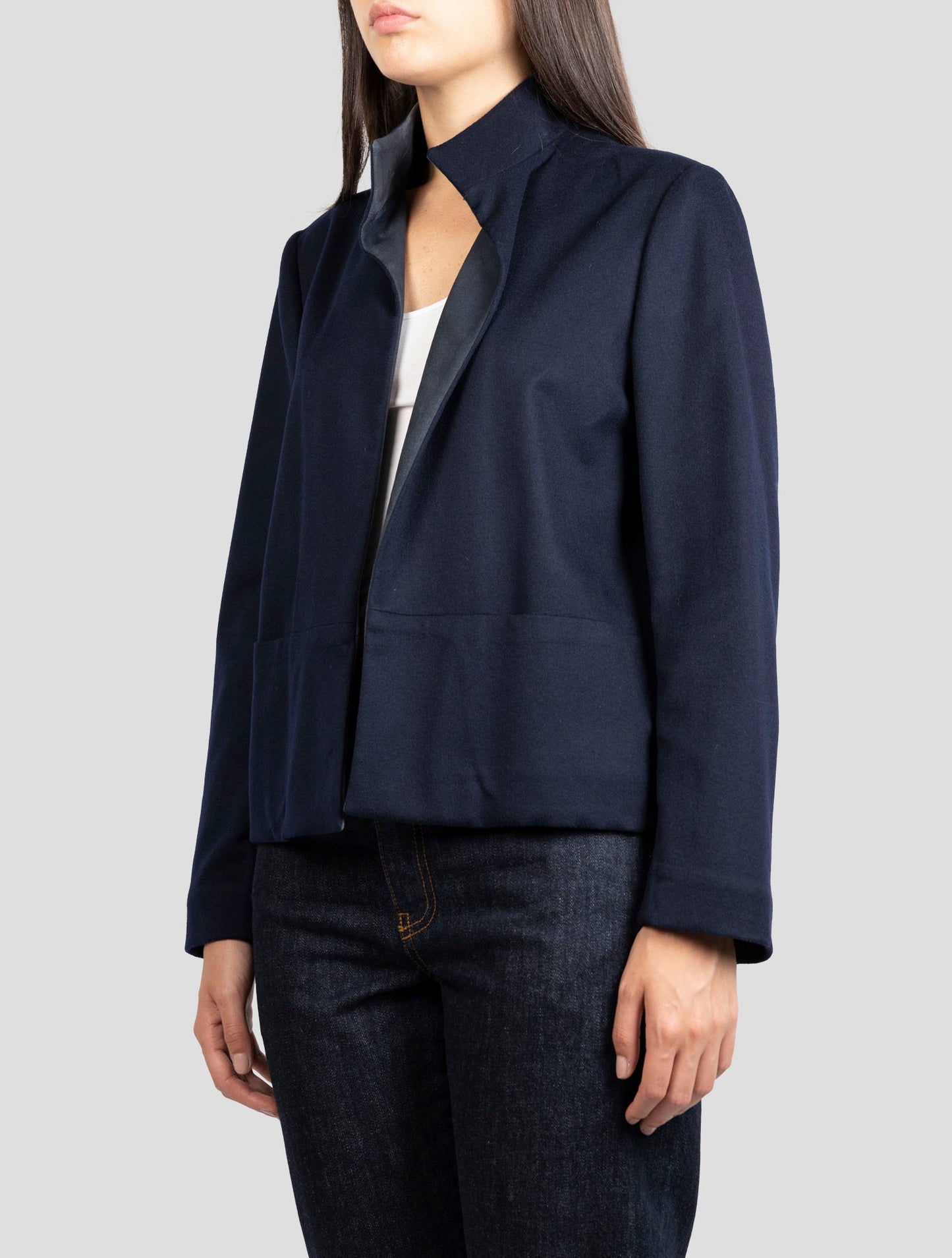 Kiton Blue Cashmere Coat