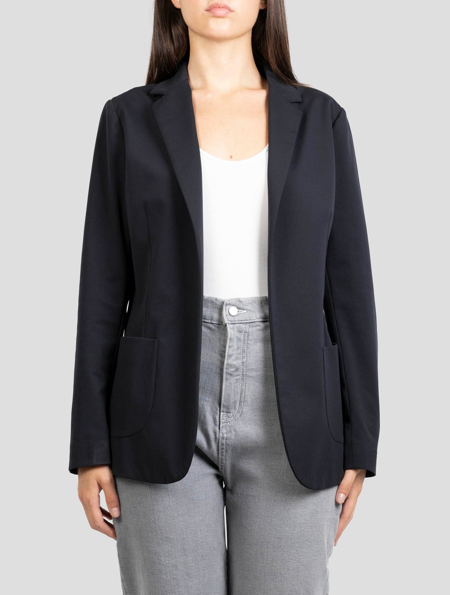 Kiton Blue Virgin Wool Blazer