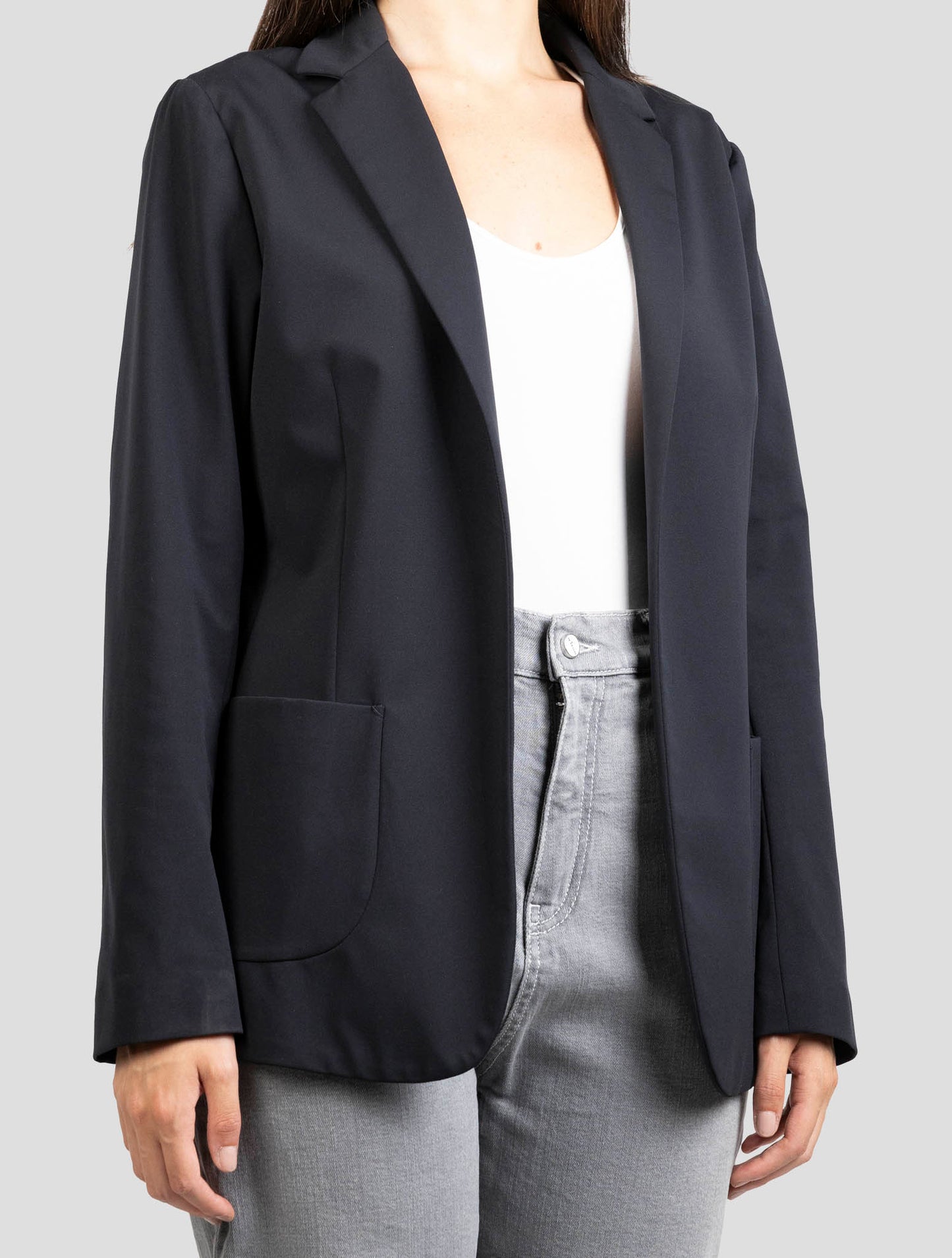 Kiton Blue Virgin Wool Blazer