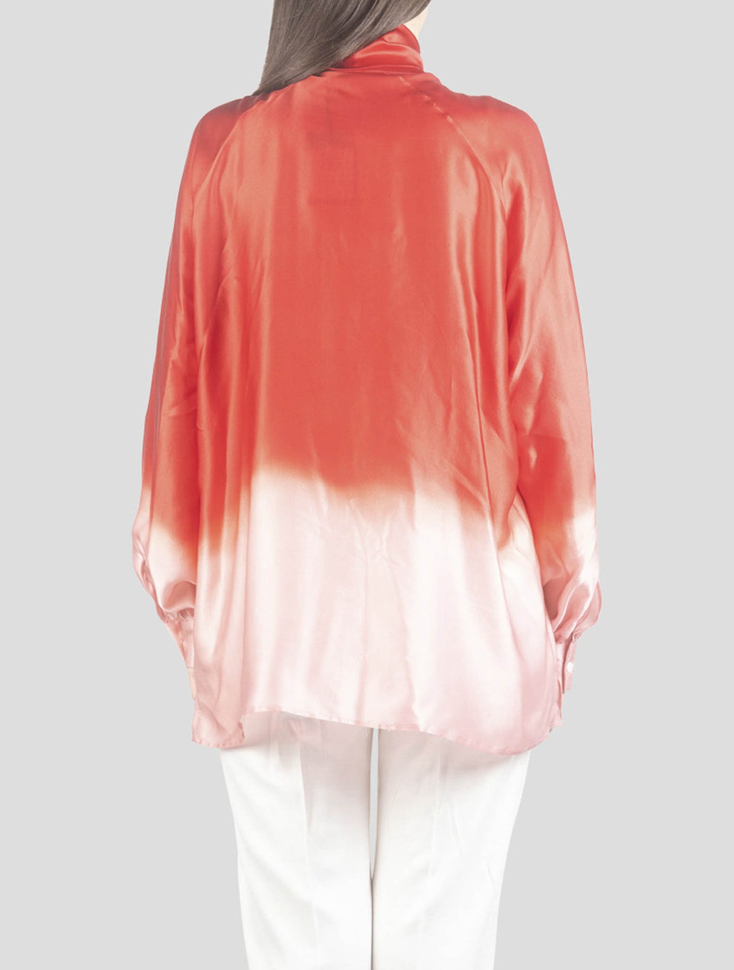 Kiton Red Pink Silk Shirt