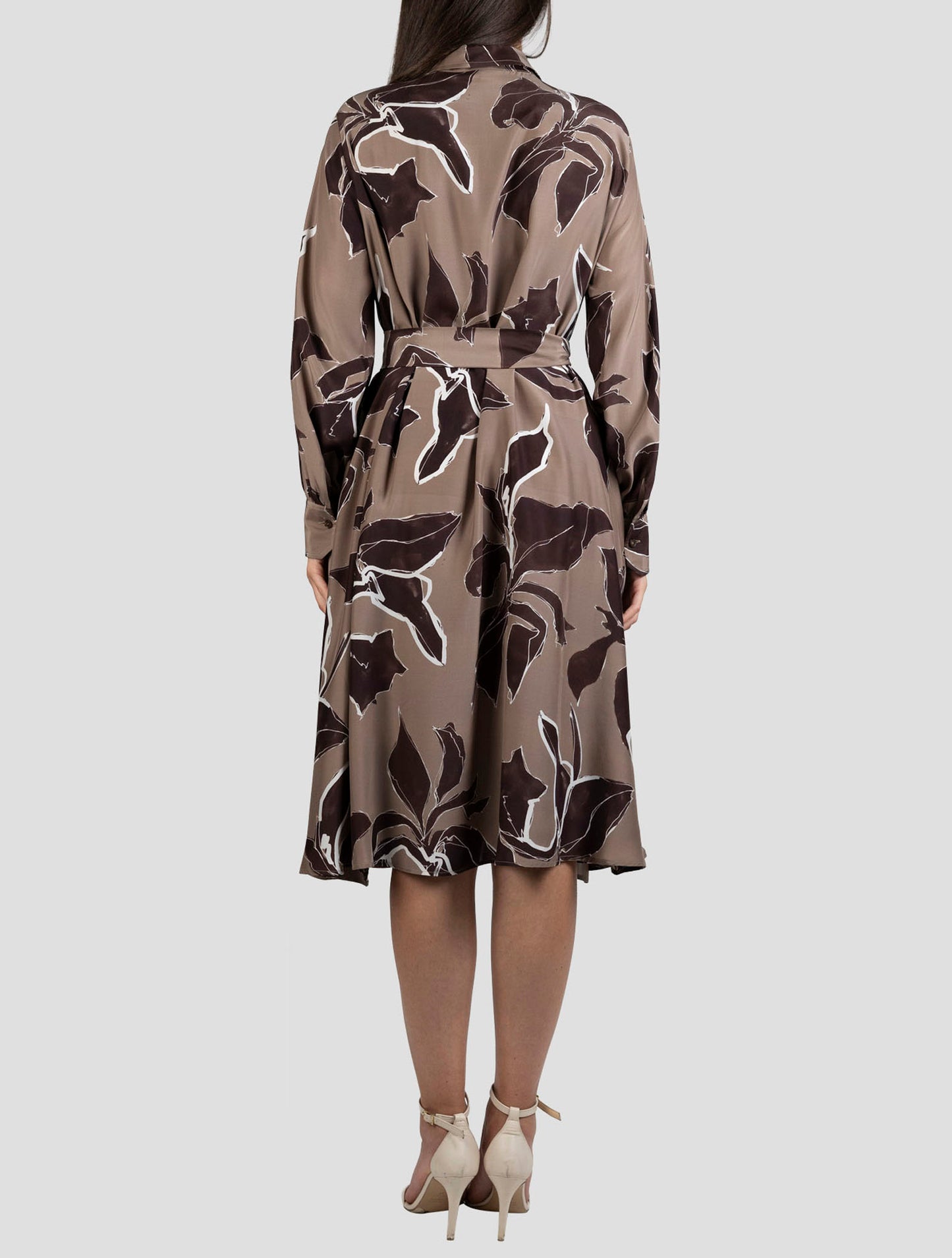 Kiton Brown Silk Dress