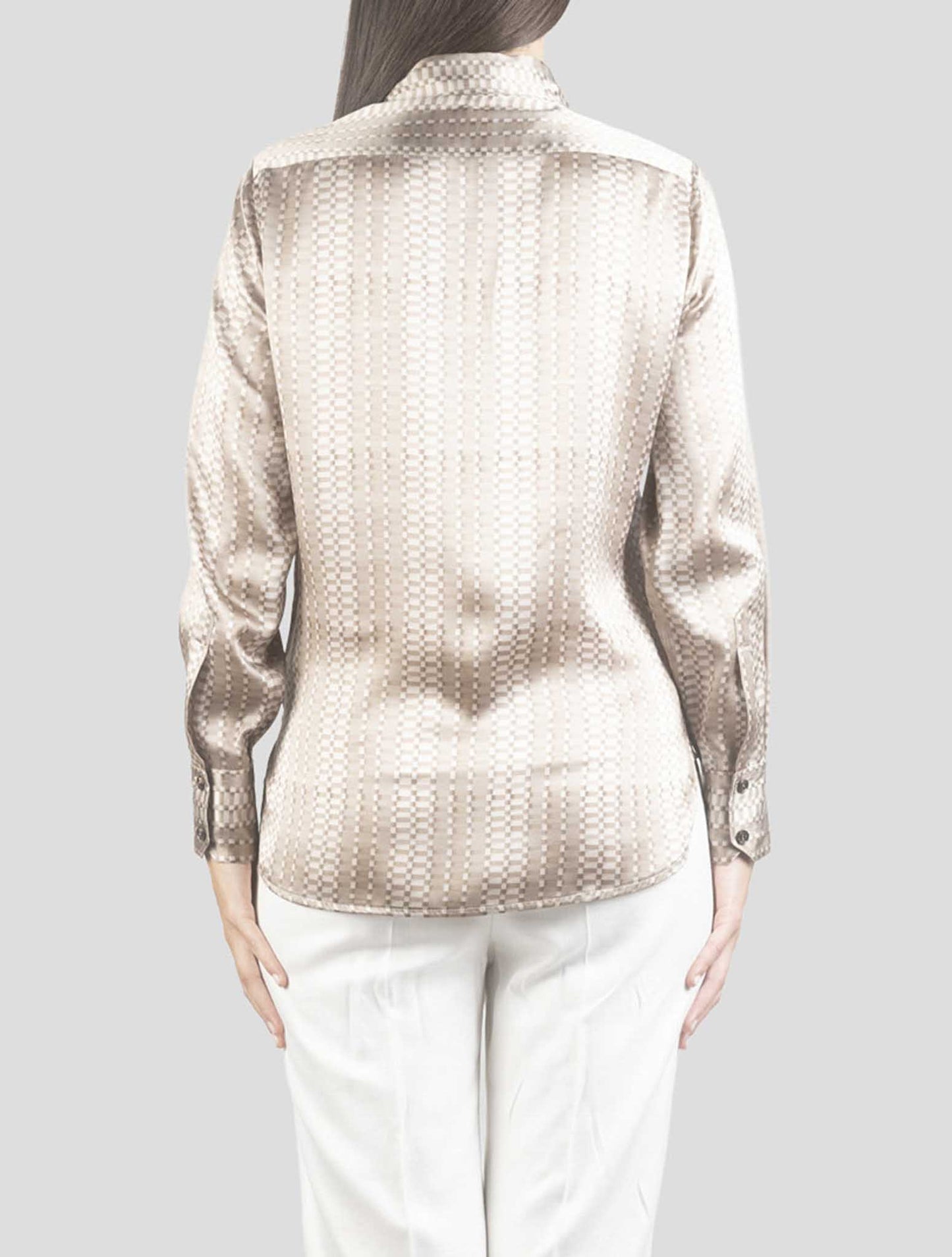 Kiton Beige Silk Shirt