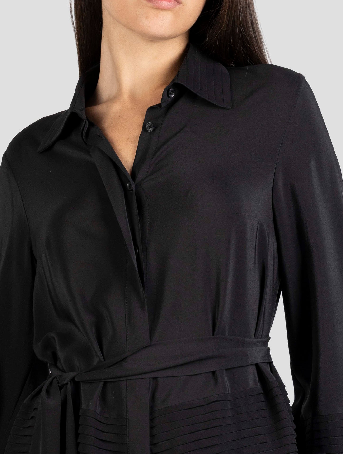 Kiton Black Silk Dress