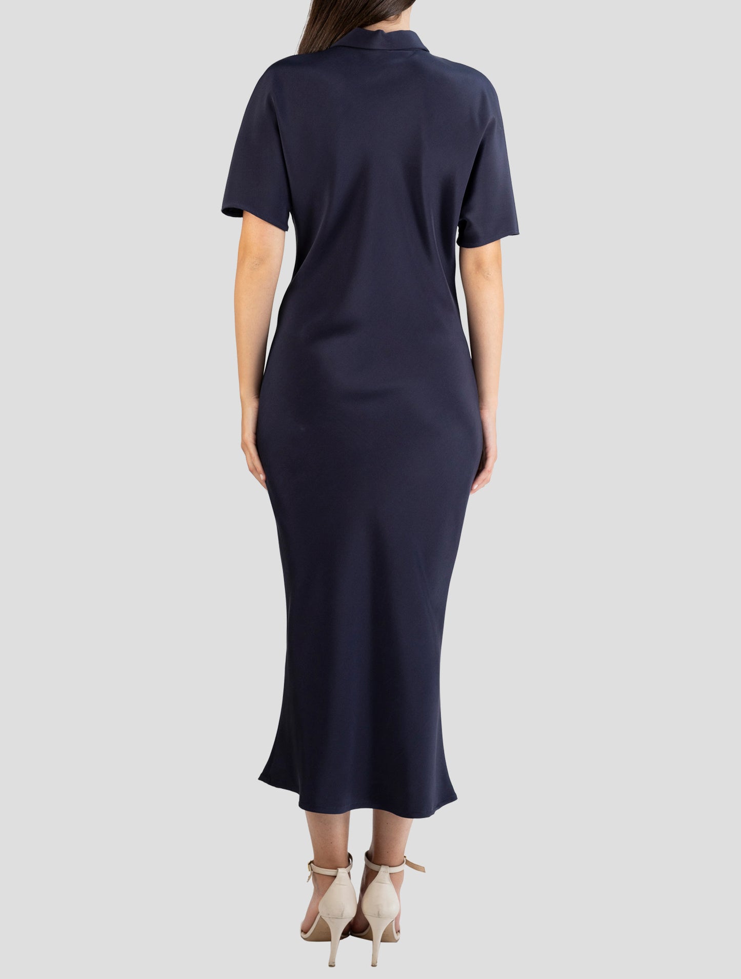 Kiton Blue Silk Ea Dress