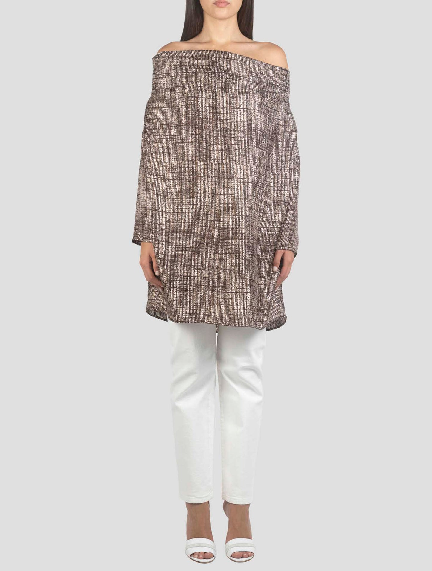 Kiton Brown Silk Shirt