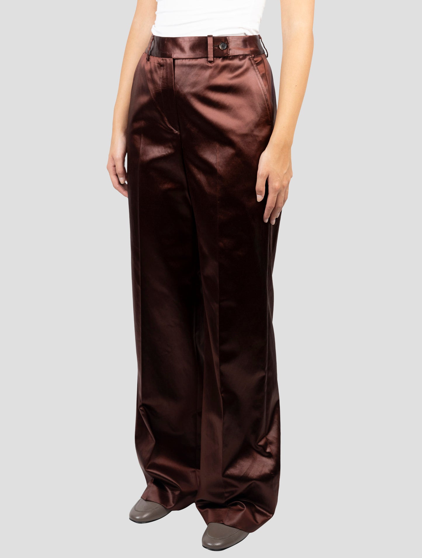 Kiton Brown Cotton Acetate Pants