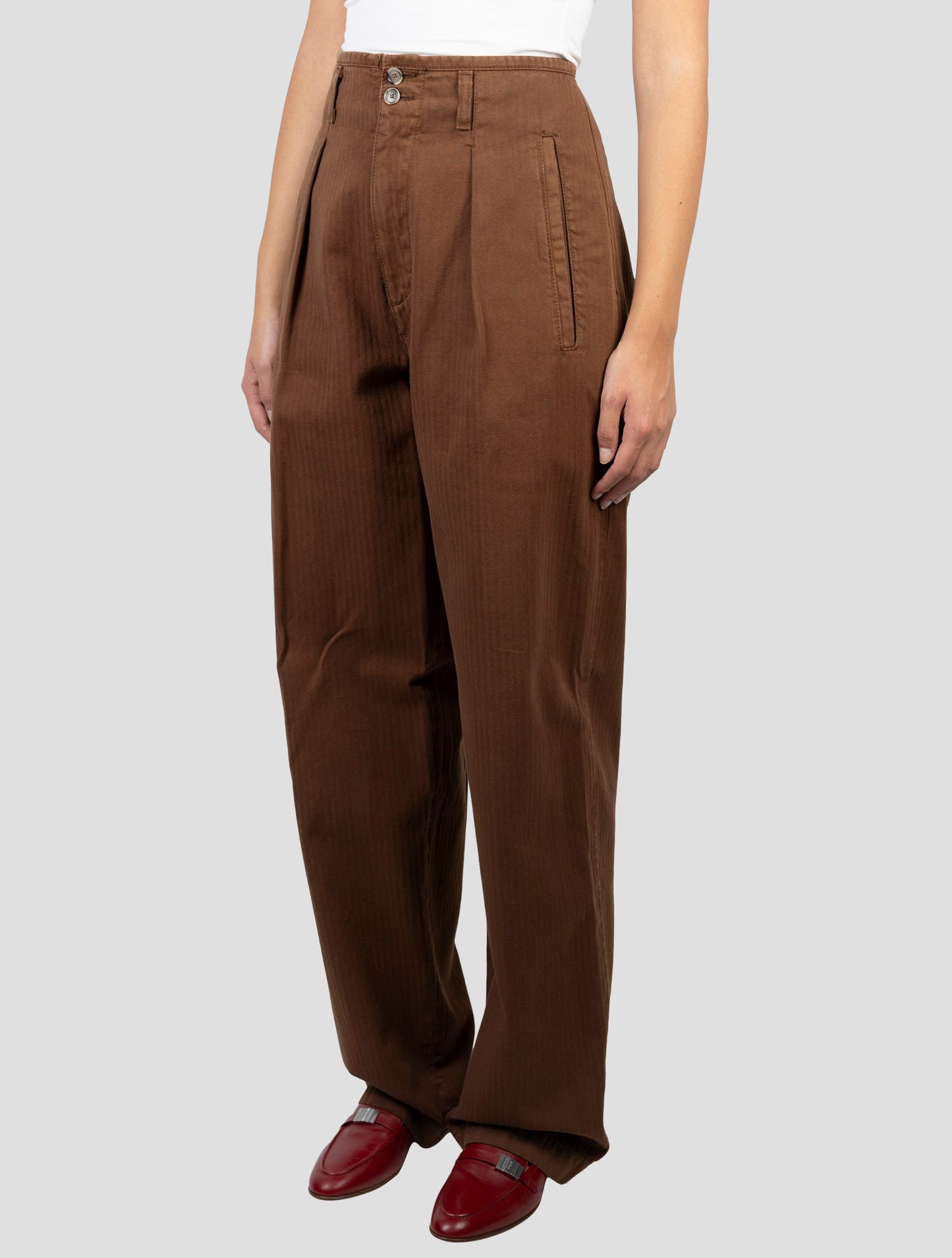 Kiton Brown Cotton Pants