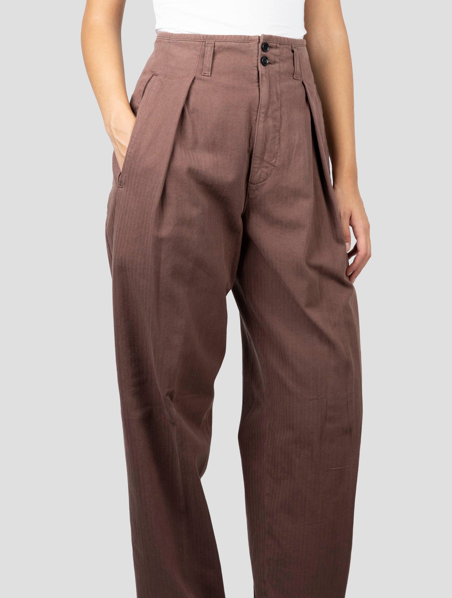 Kiton Brown Cotton Pants