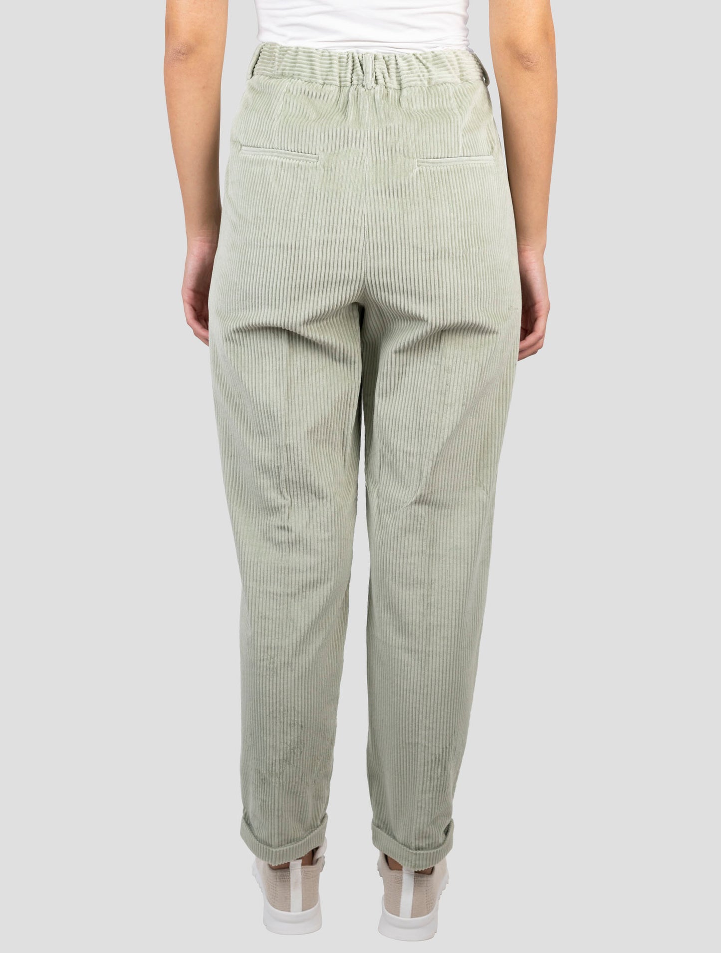 Kiton Green Cotton Velvet Pants