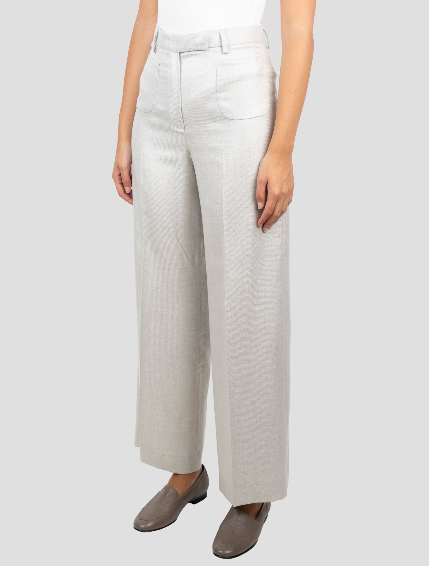 Kiton Beige Cashmere Silk Pants