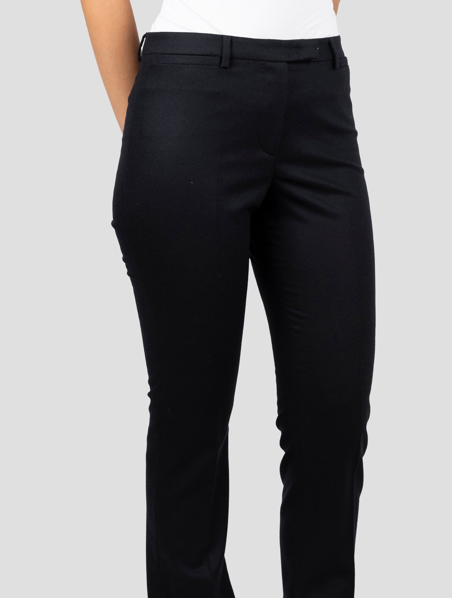 Kiton Black Virgin Wool Cashmere Ea Pants