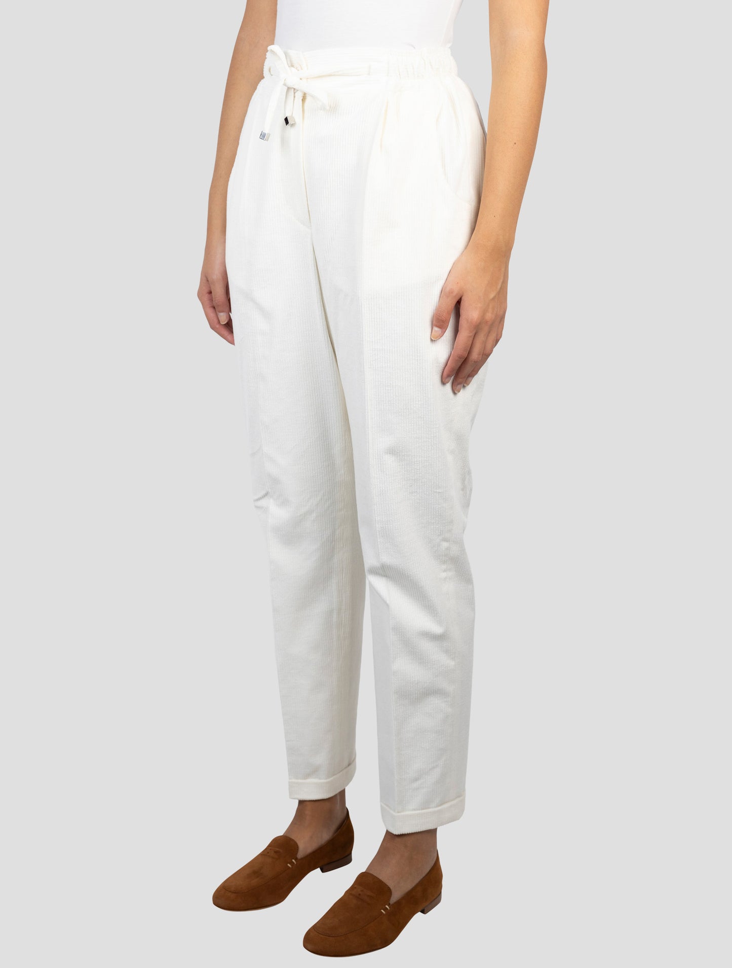 Kiton Beige Cotton Cashmere Ea Velvet Pants