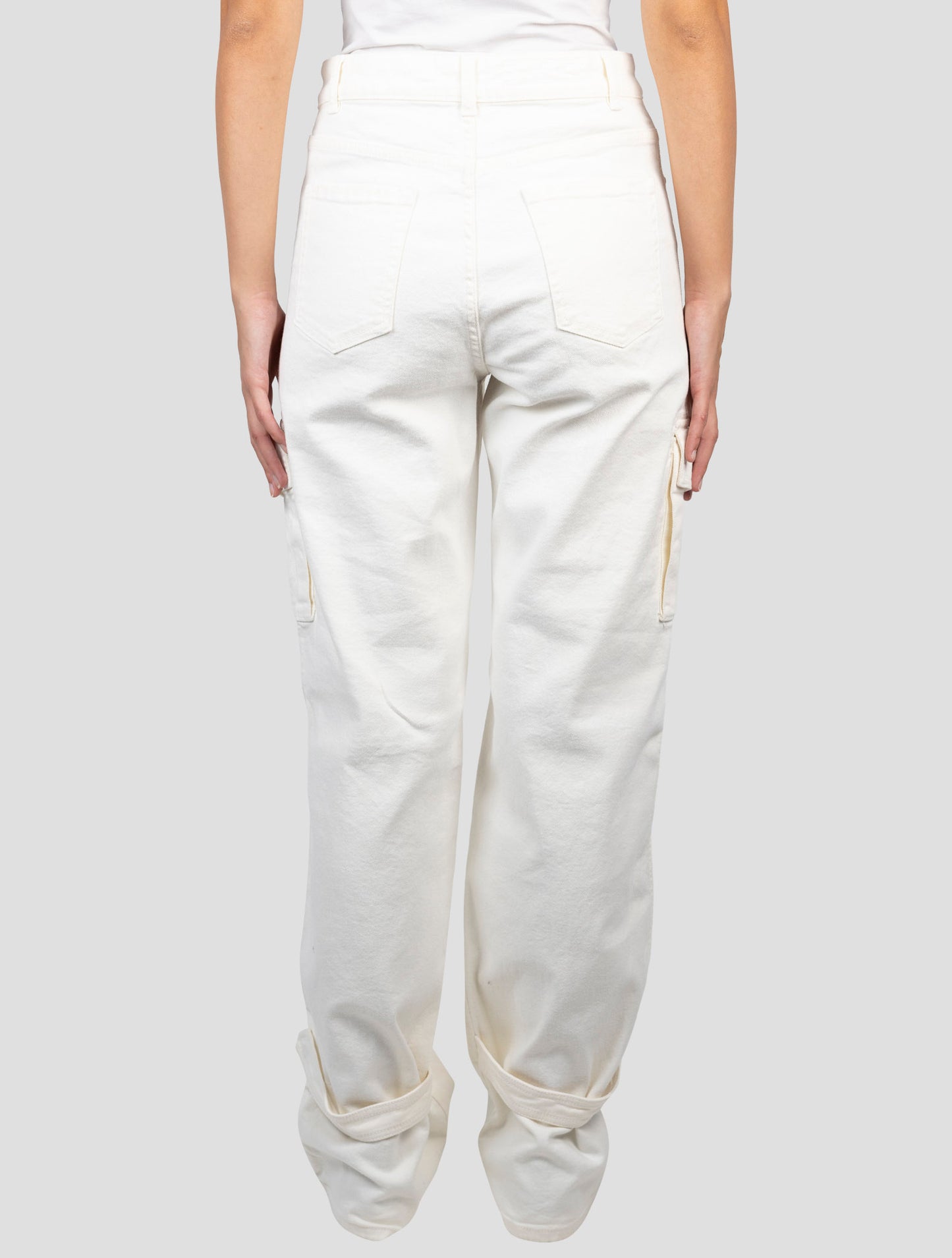 Kiton White Cotton Ea Cargo Pants