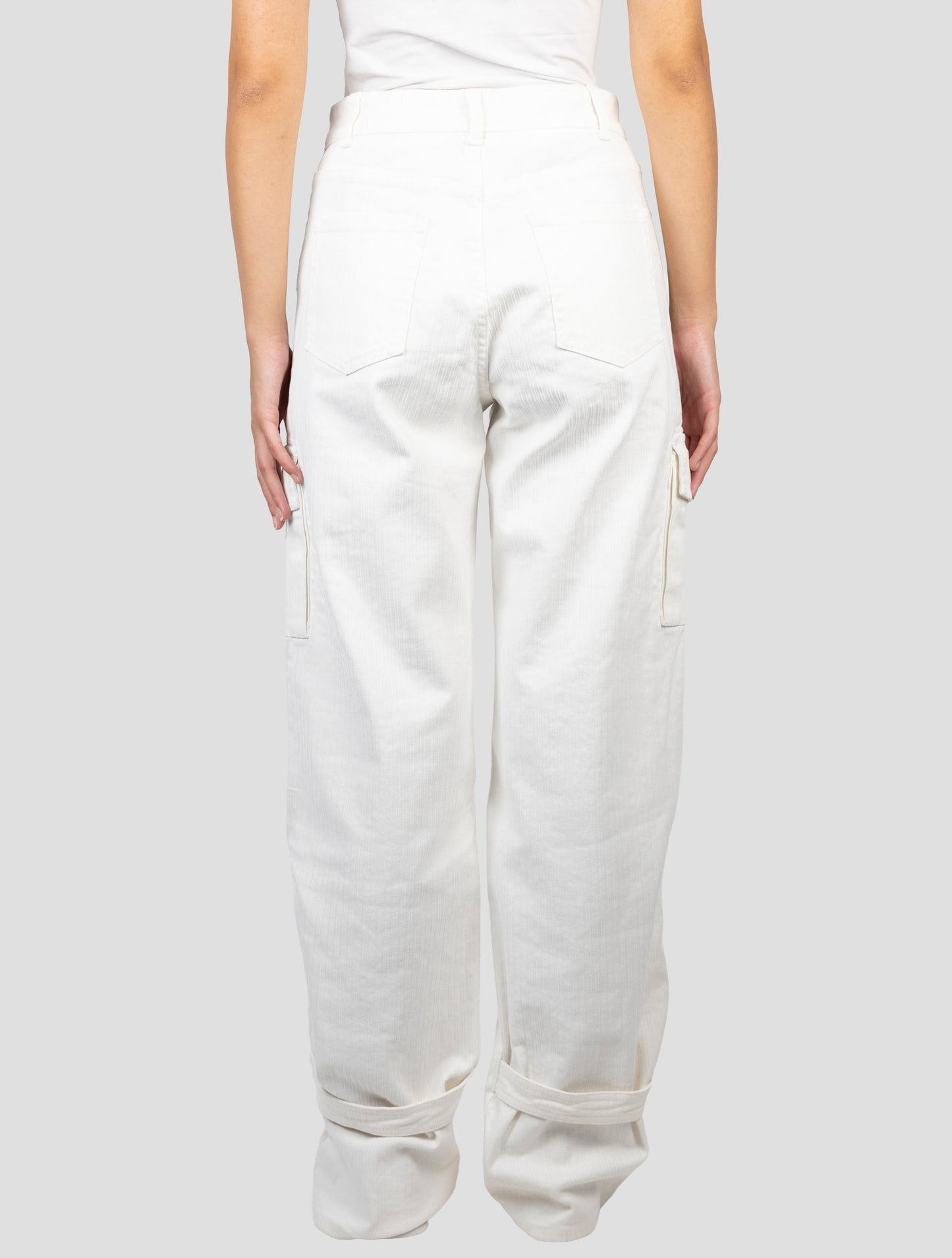 Kiton White Cotton Ea Cargo Pants