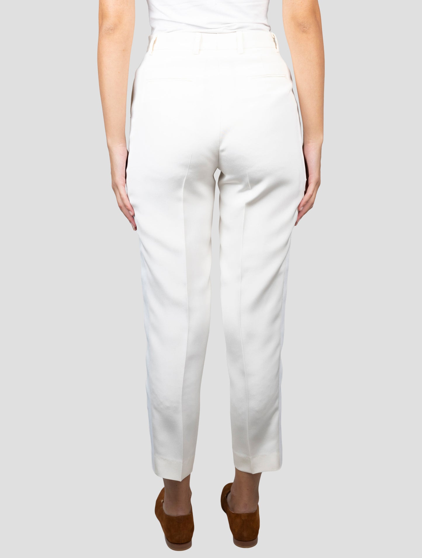 Kiton Beige Silk Pants