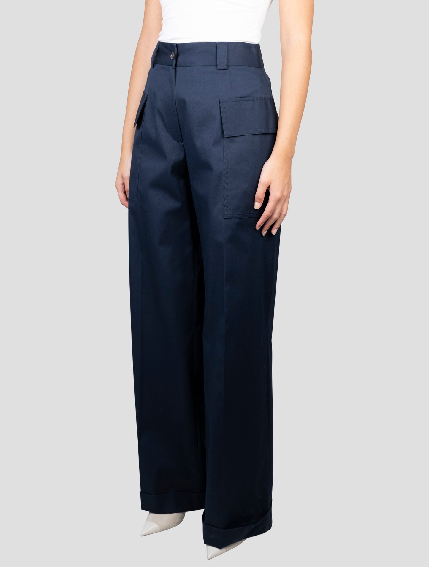 Kiton Blue Cotton Ea Pants