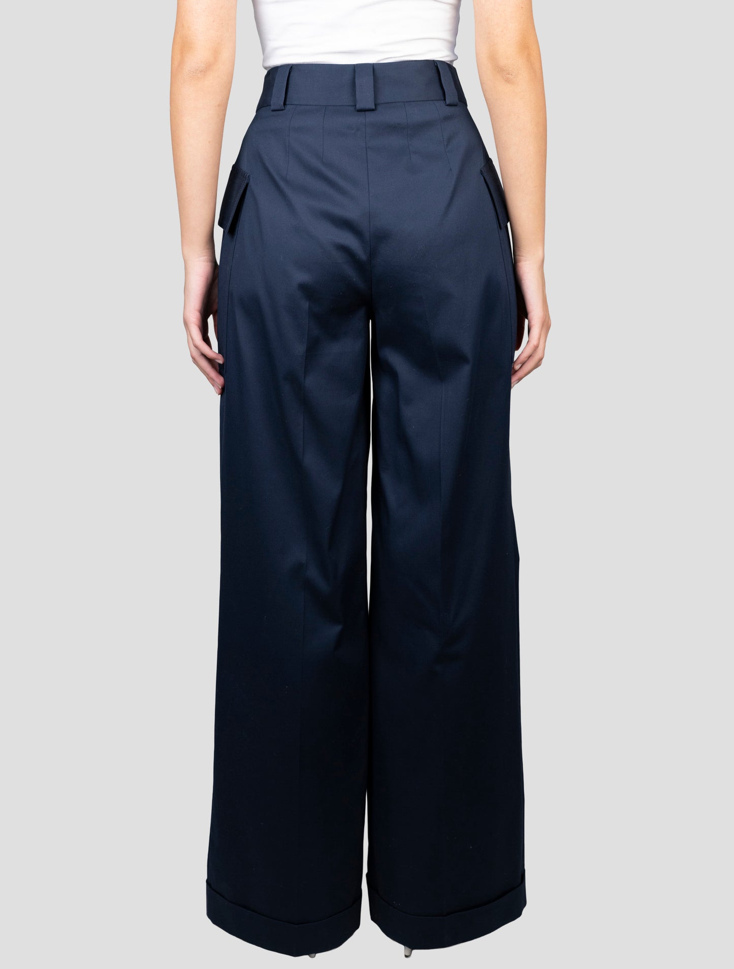 Kiton Blue Cotton Ea Pants