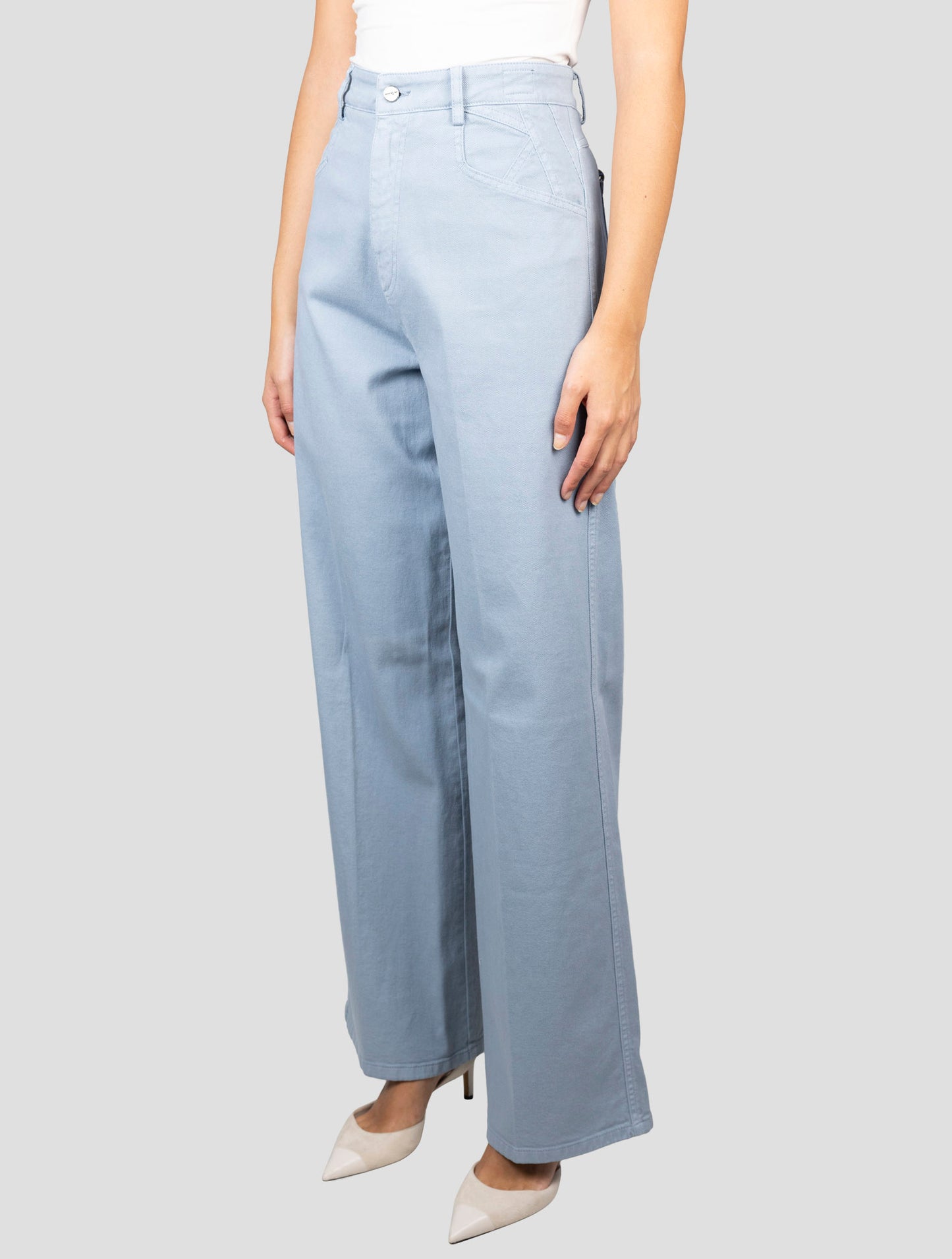 Kiton Light Blue Cotton Ea Pants
