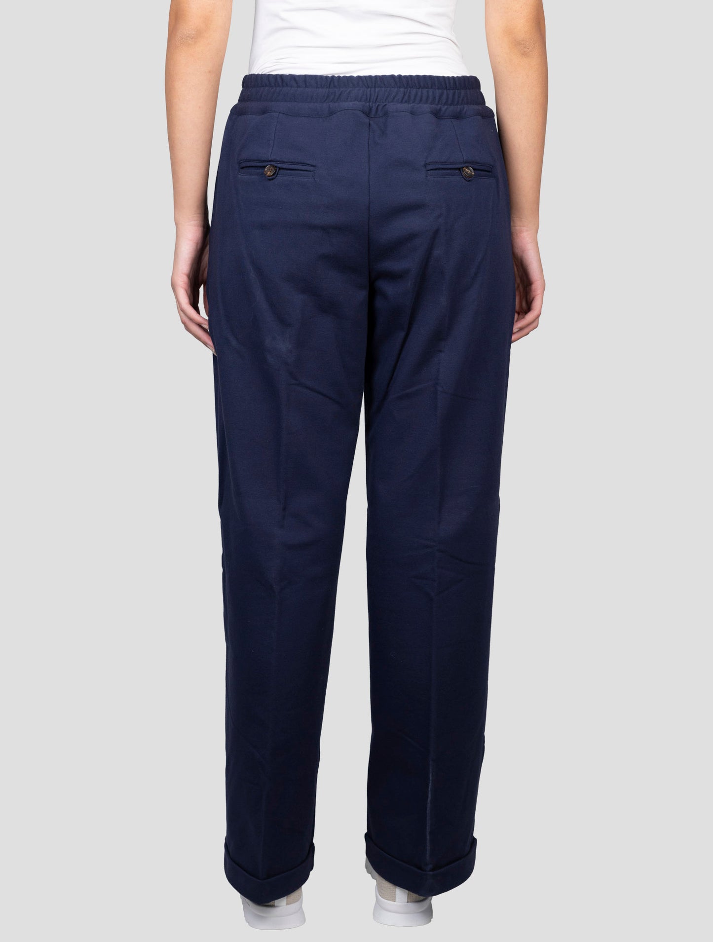 Kiton Blue Cotton Ea Pants