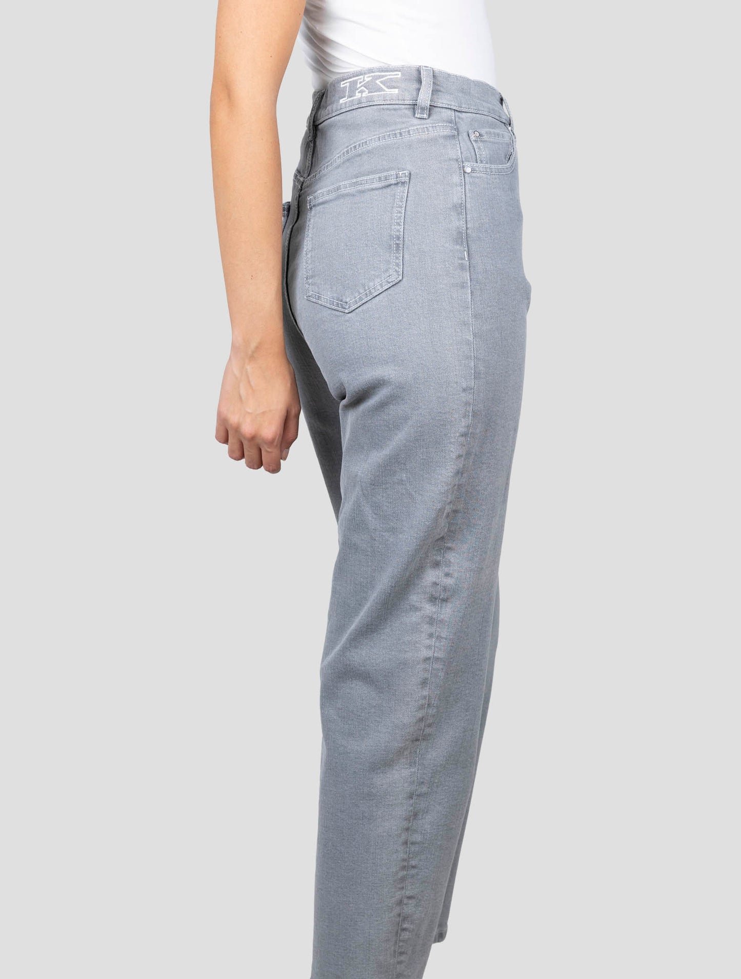Kiton Gray Cotton Ea Jeans