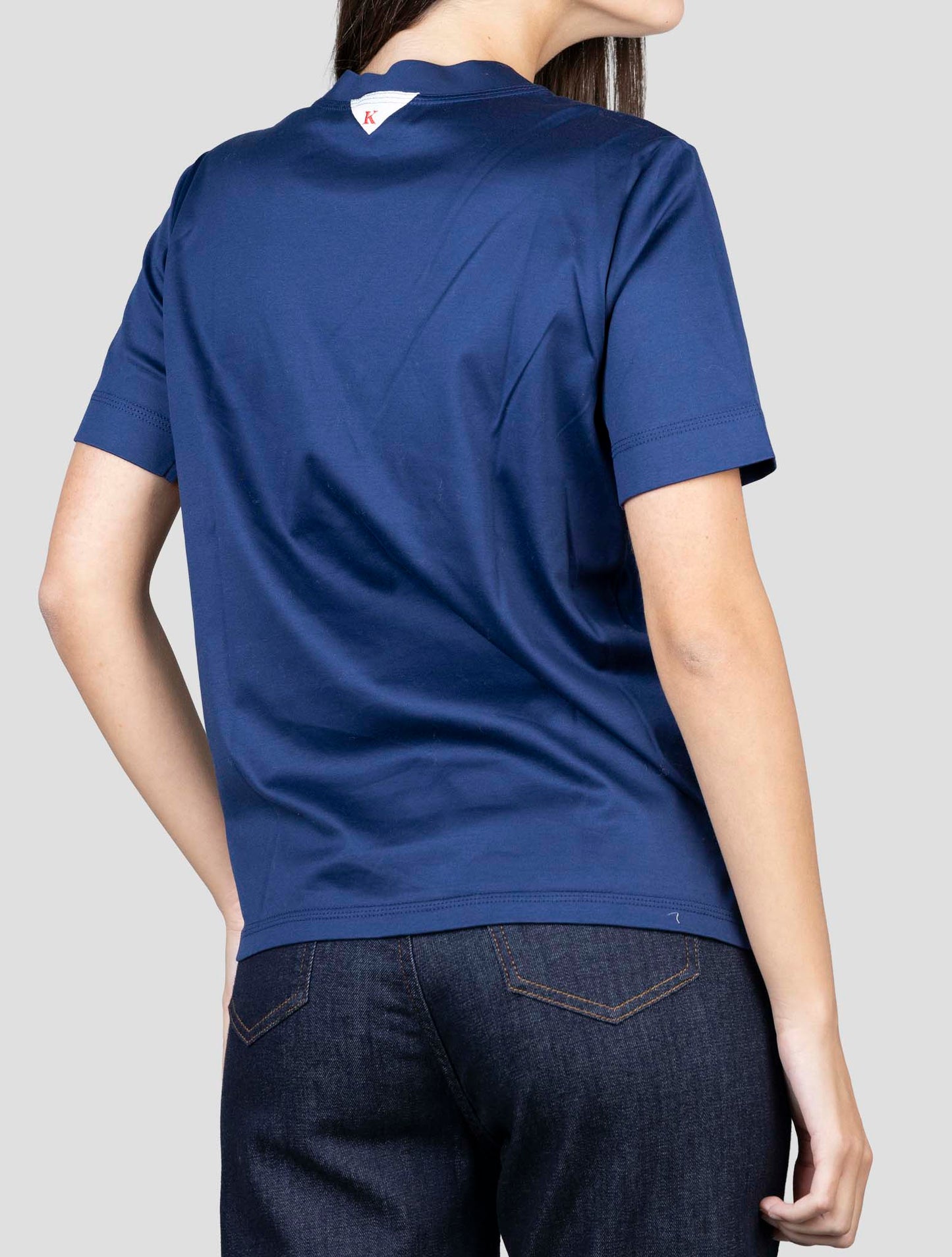 Kiton Blue Cotton T-Shirt