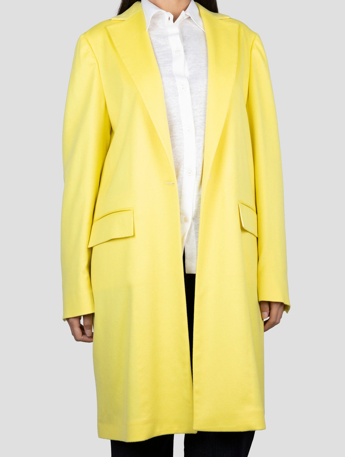 Kiton Yellow Cashmere Overcoat