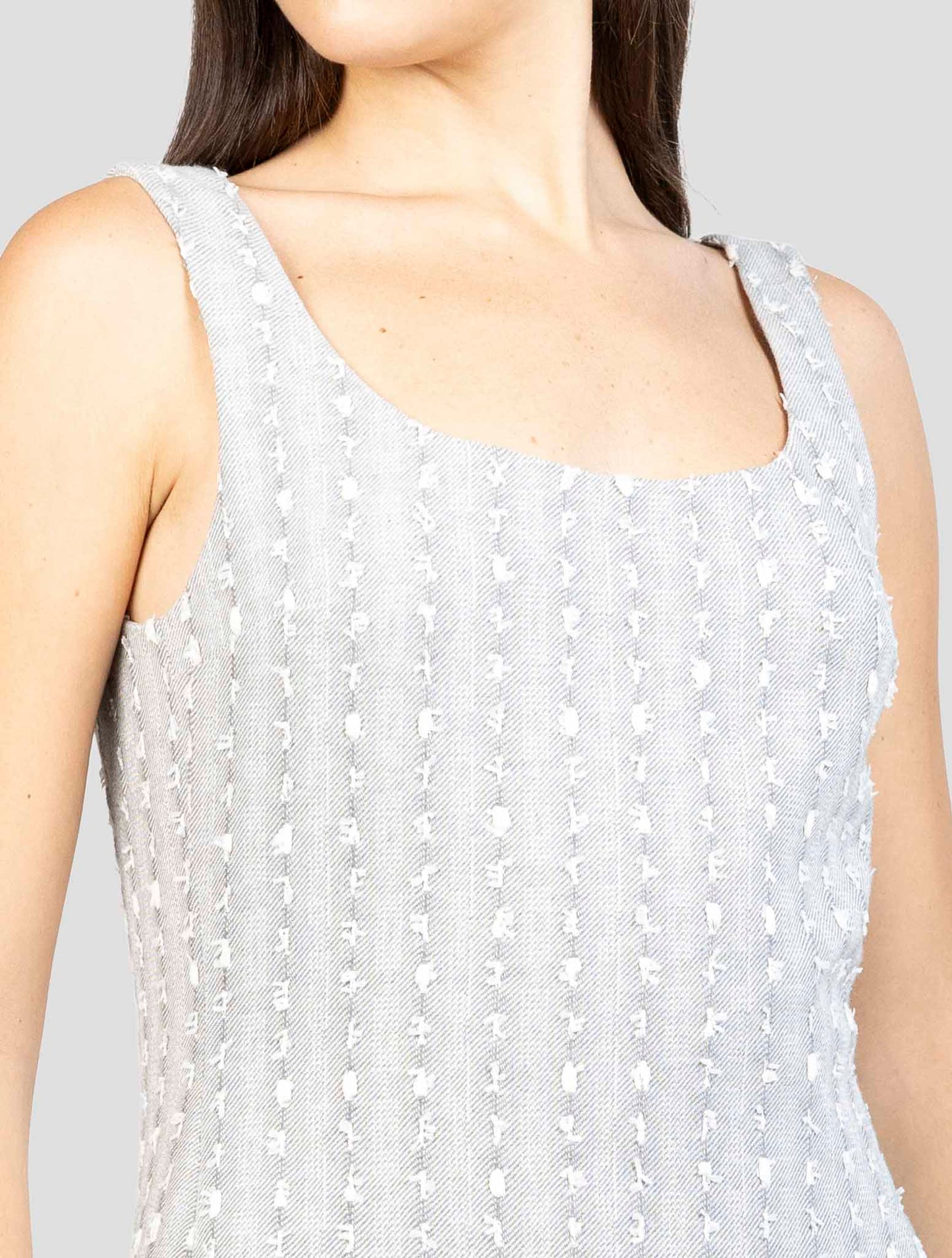 Kiton Gray Cotton Pa Pl Me Dress