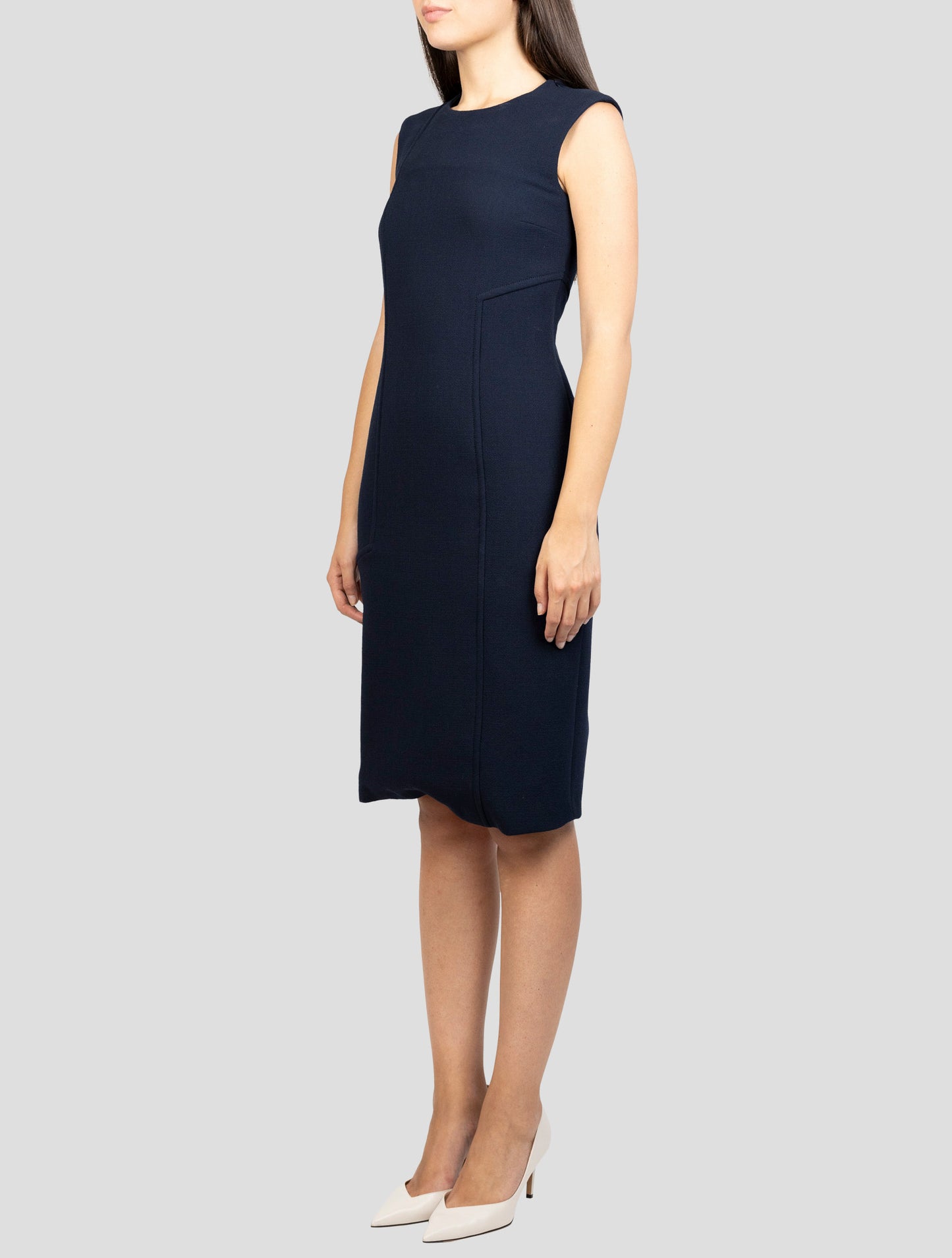 Kiton Blue Wool Dress