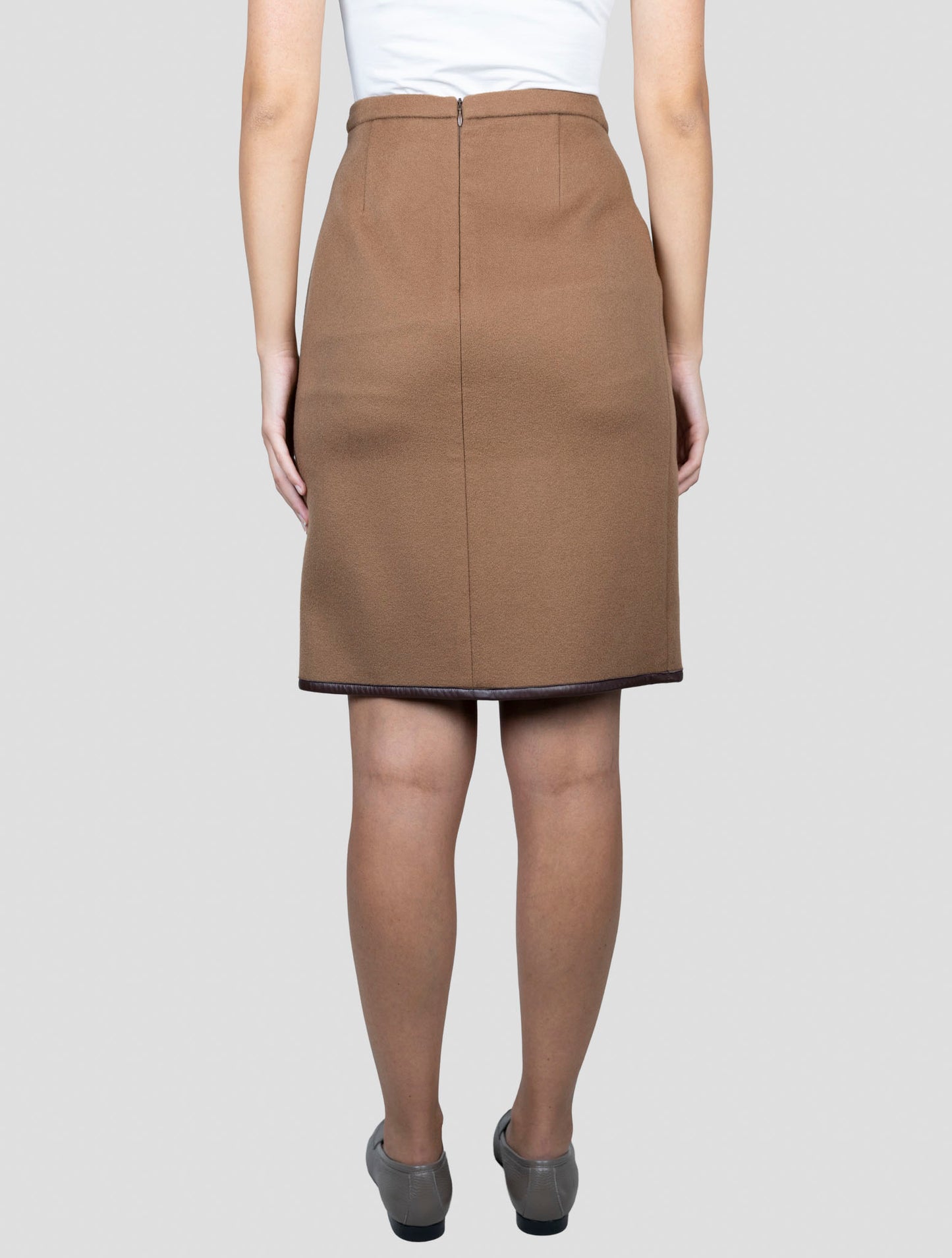 Kiton Brown Cashmere Skirt