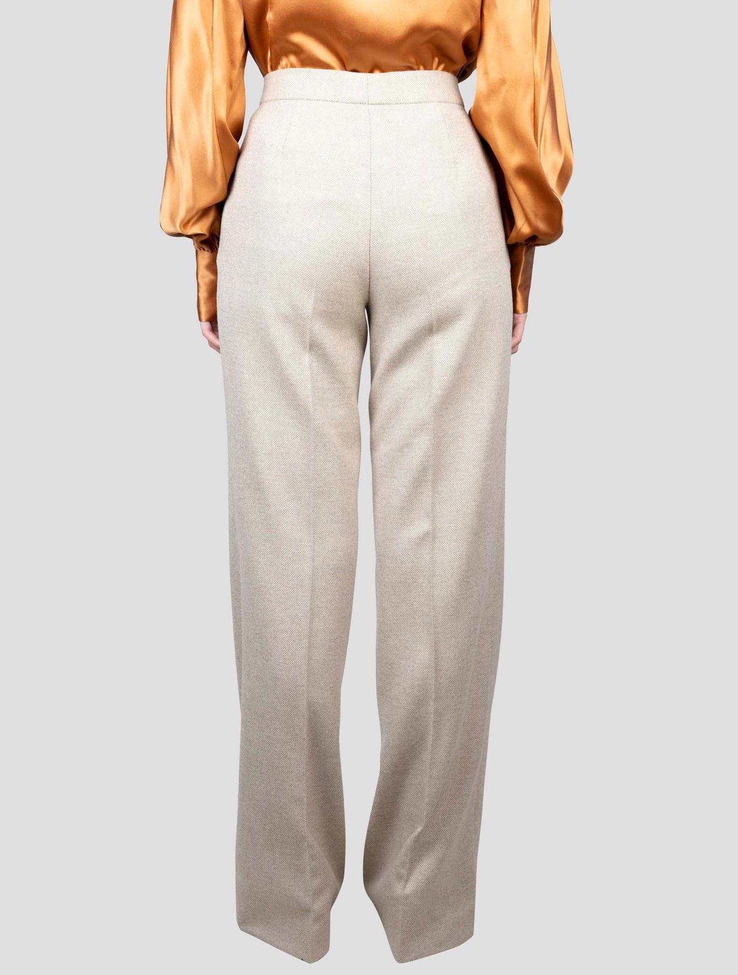 Kiton Beige Virgin Wool Cashmere Pants