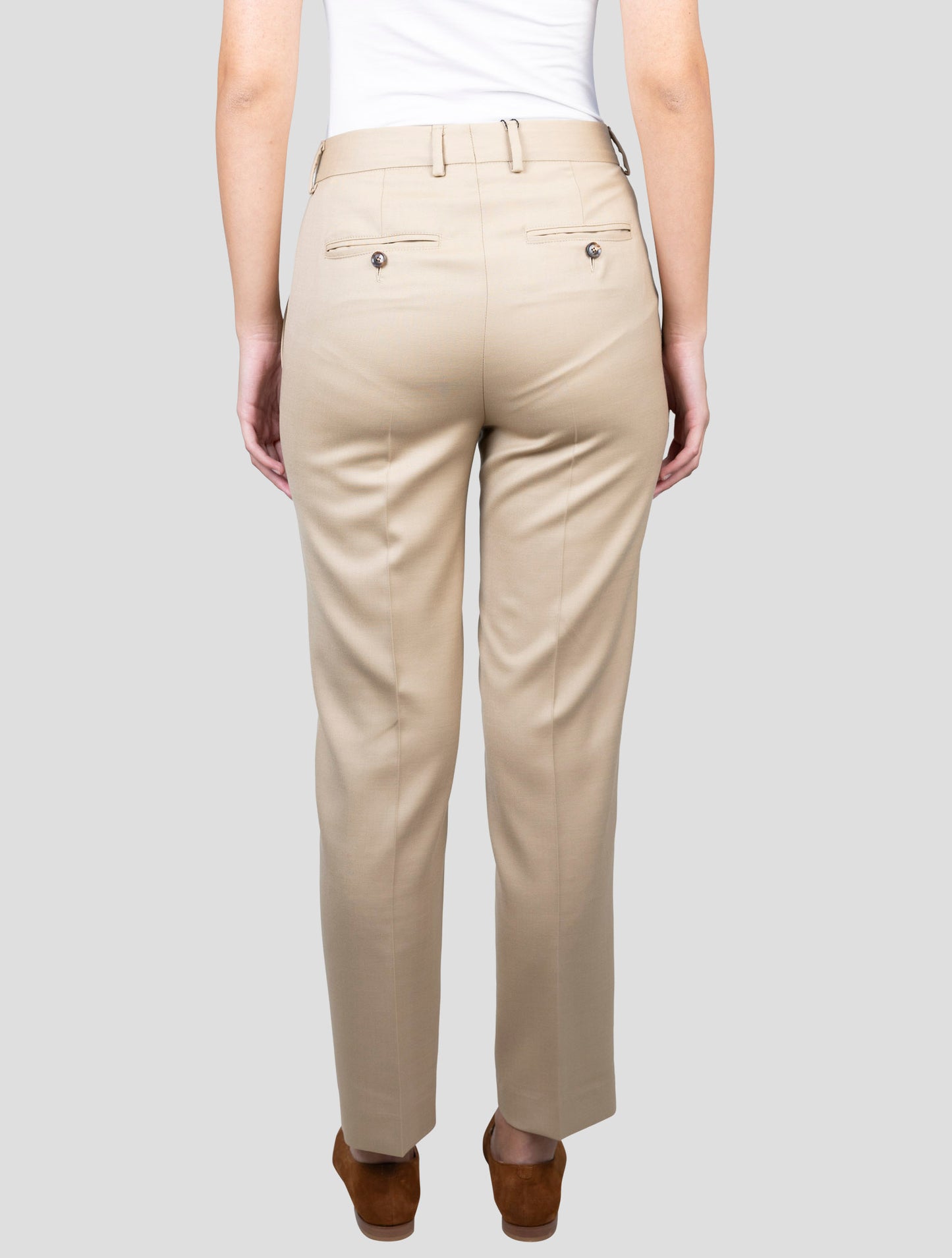 Kiton Brown Virgin Wool Ea Pants