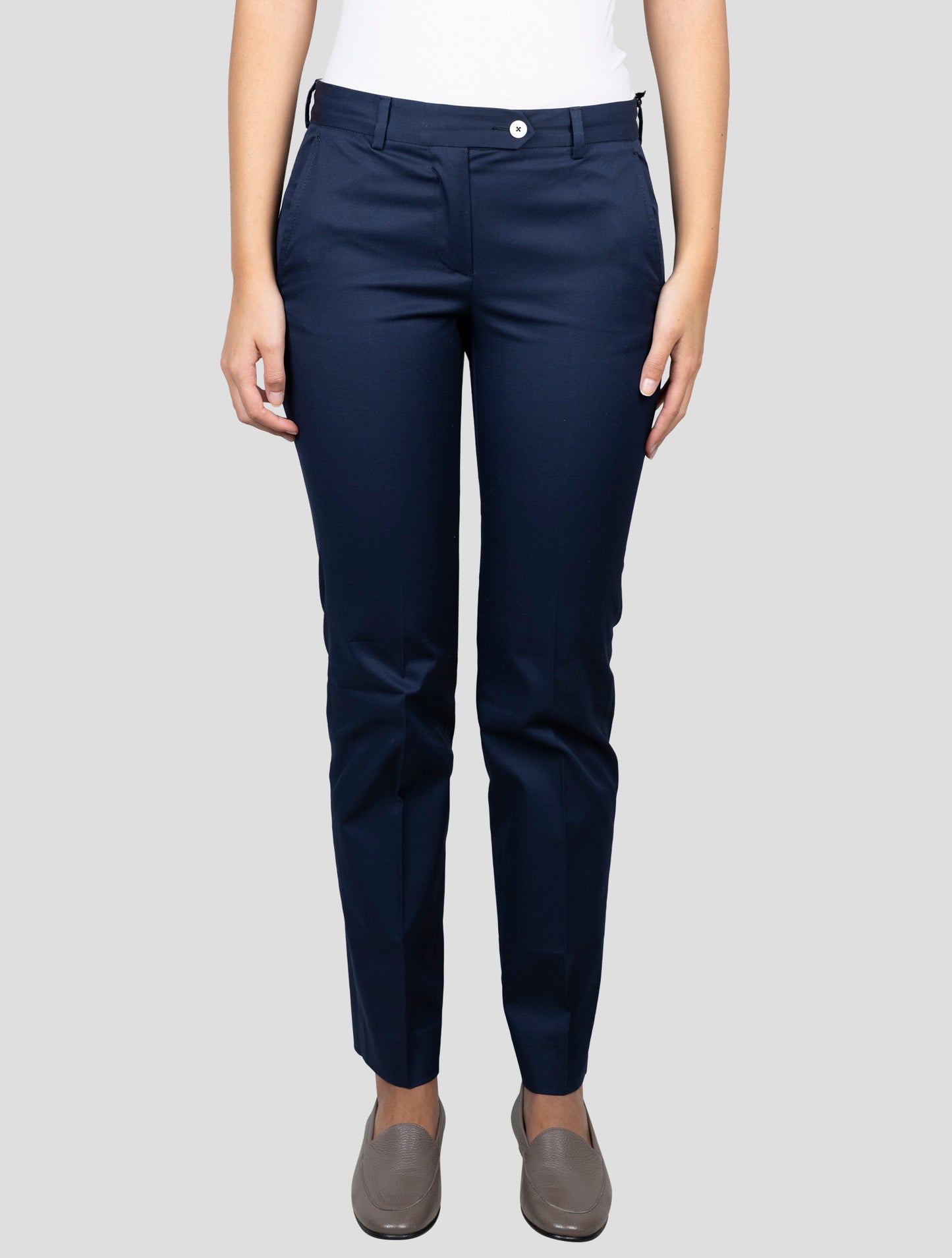 Kiton Blue Cotton Ea Pants