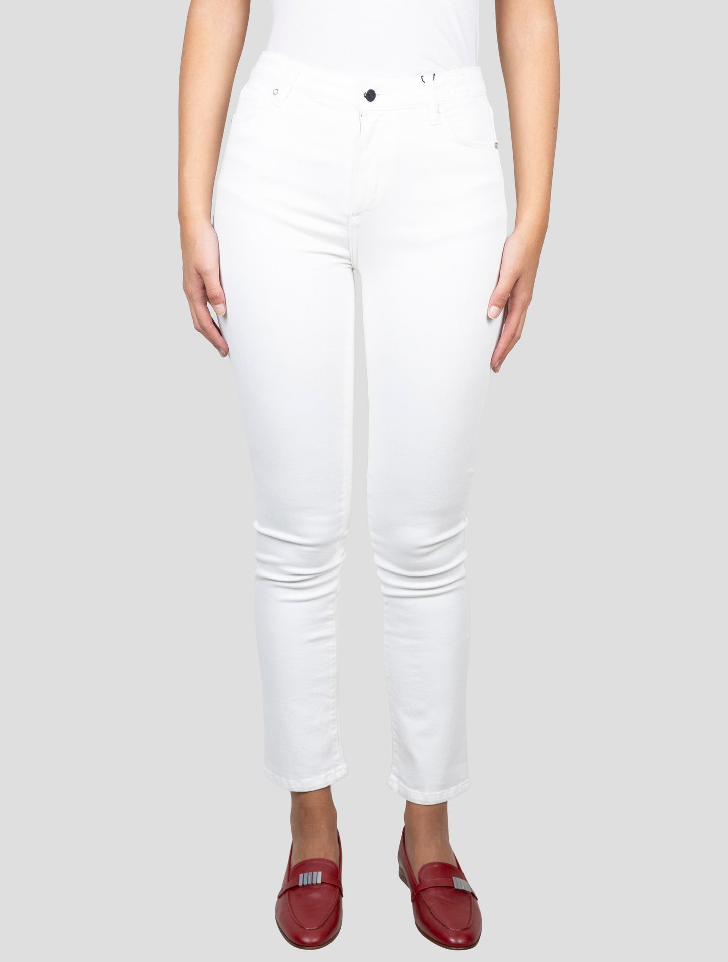 Kiton White Cotton Ea Jeans