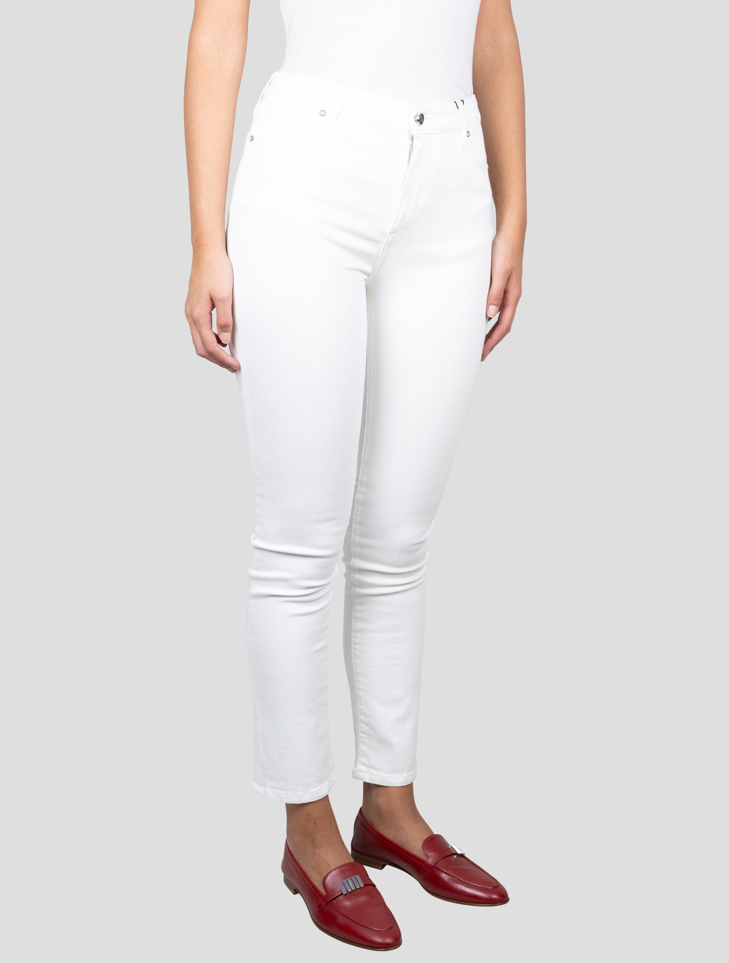 Kiton White Cotton Ea Jeans
