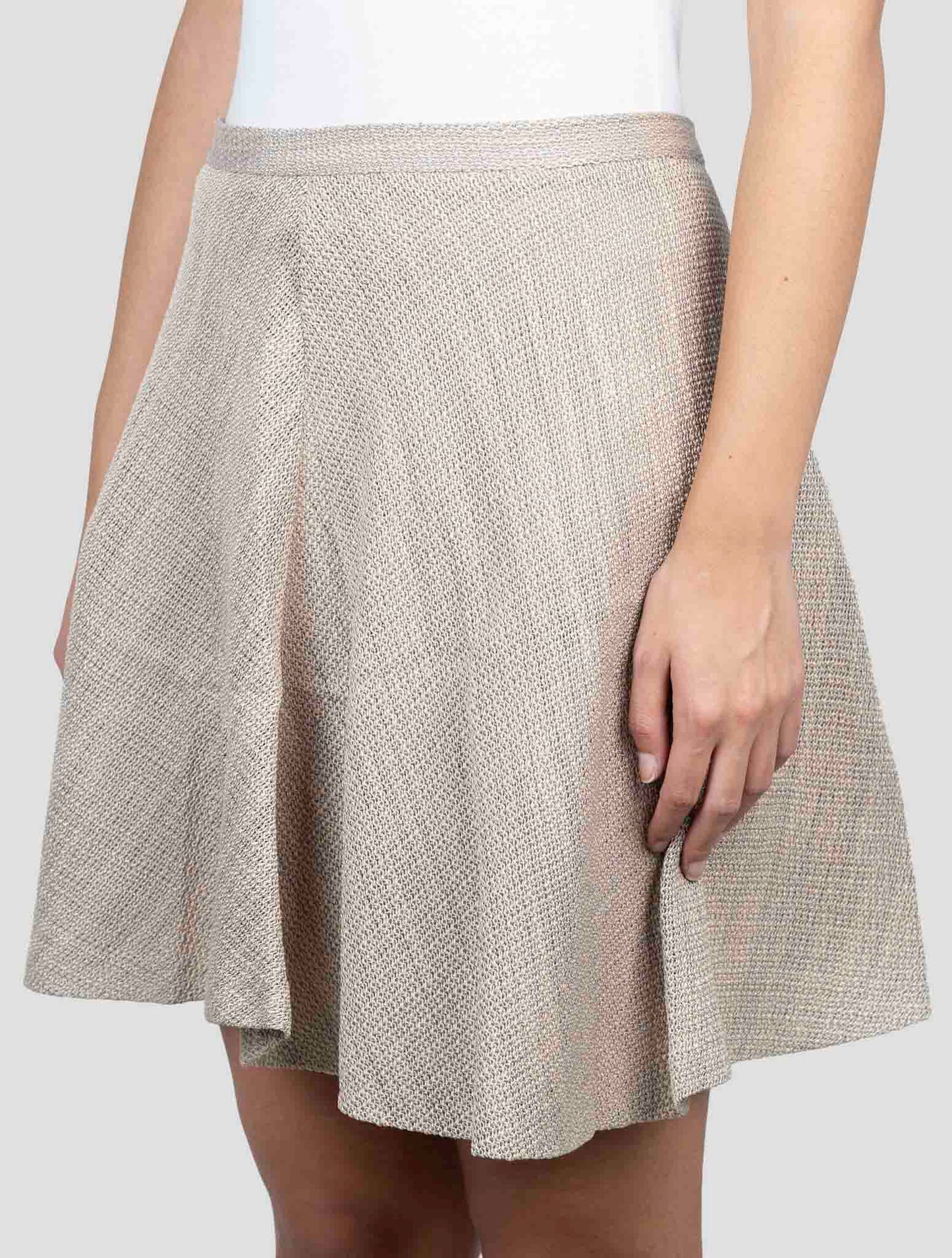 Kiton Brown Wool Pa Silk Skirt