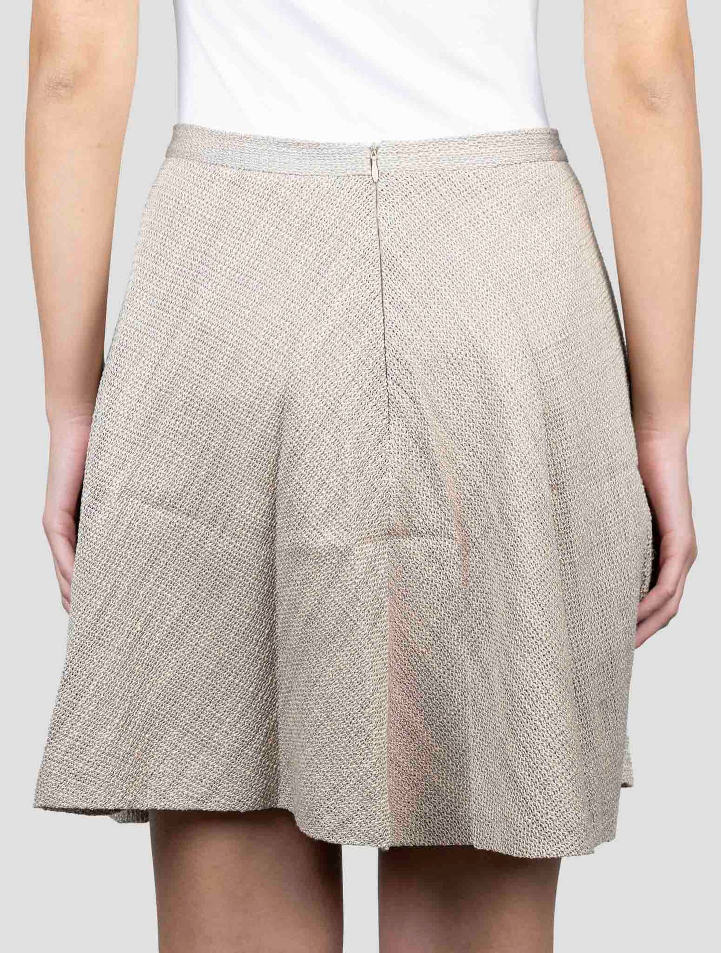 Kiton Brown Wool Pa Silk Skirt