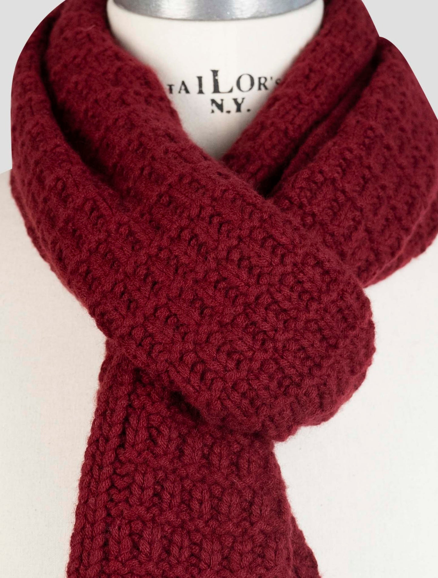 Kiton Red Cashmere Scarf